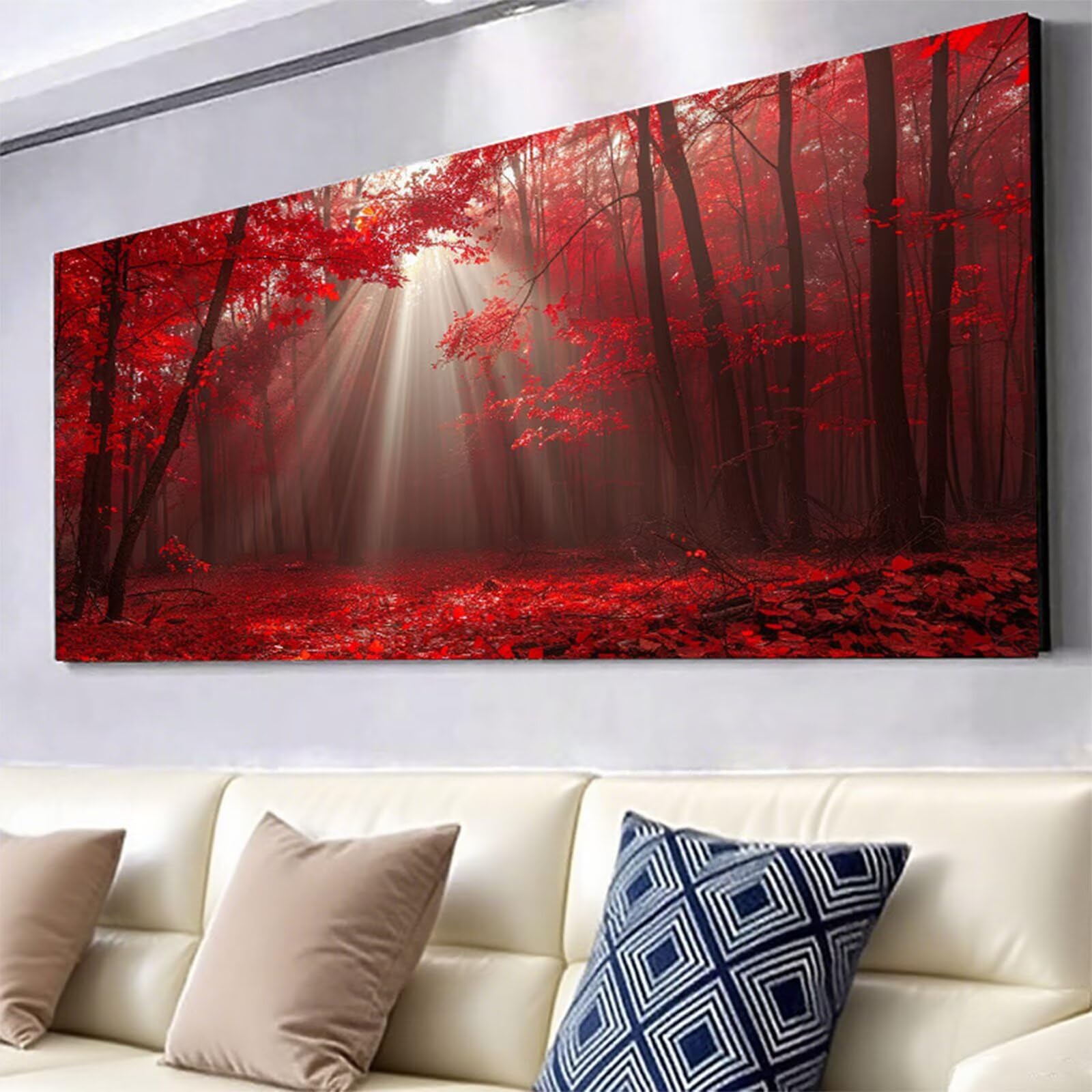 Diamentowe malowanie leśne malarstwo diamentowe dla dorosłych, 5D diamentowe rysunki drzewo obrazy diamentowe, 100 x 200 cm diament sztuka haft krzyżykowy puzzle rzemiosło dziewczyna dekoracja ścienna