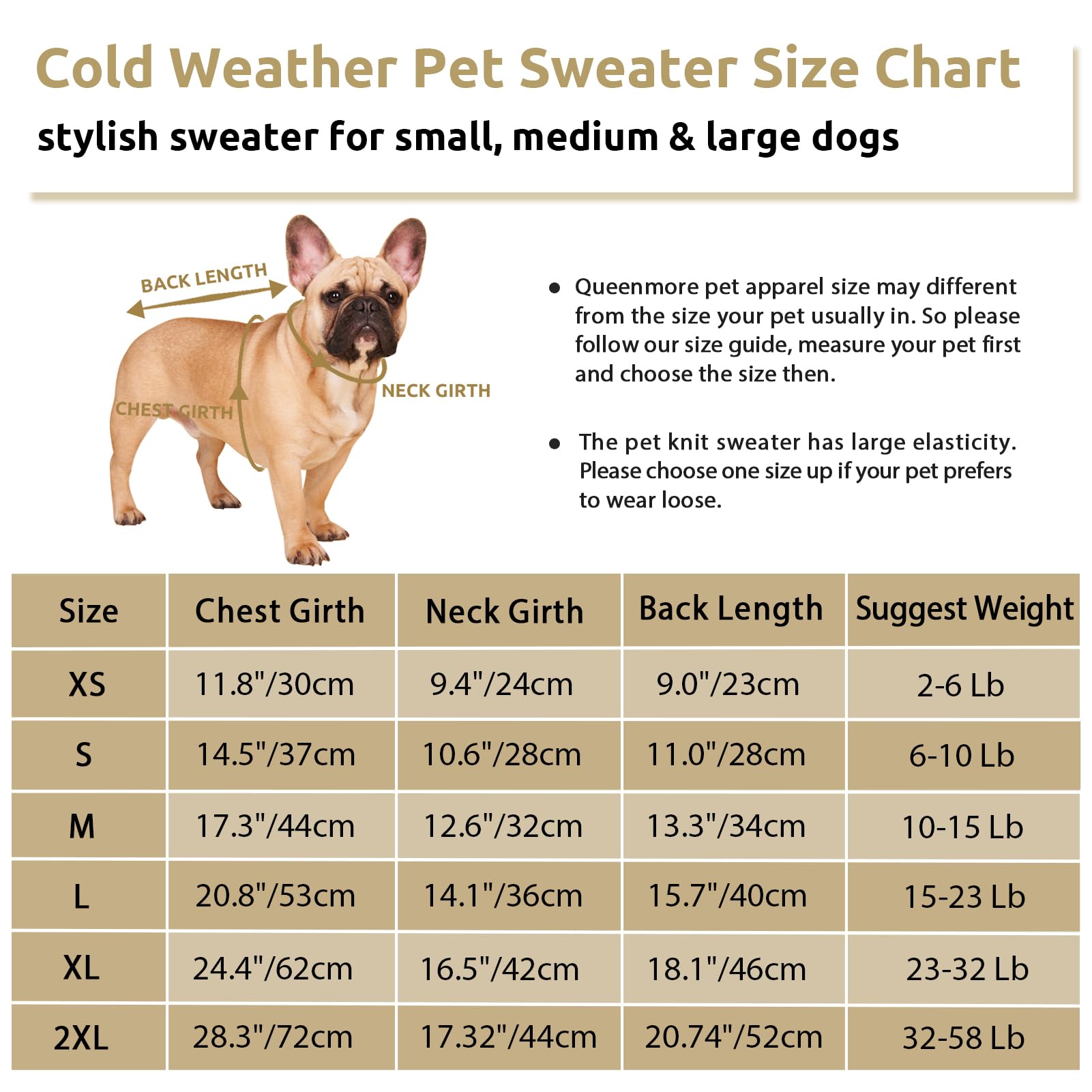 Queenmore Dog Jumper Turtleneck Knitted Sweater for Dachshund Cat Jumper Outfit For Chihuahua Sausage Dog Bulldog Yorkie,Whippet - Image 4