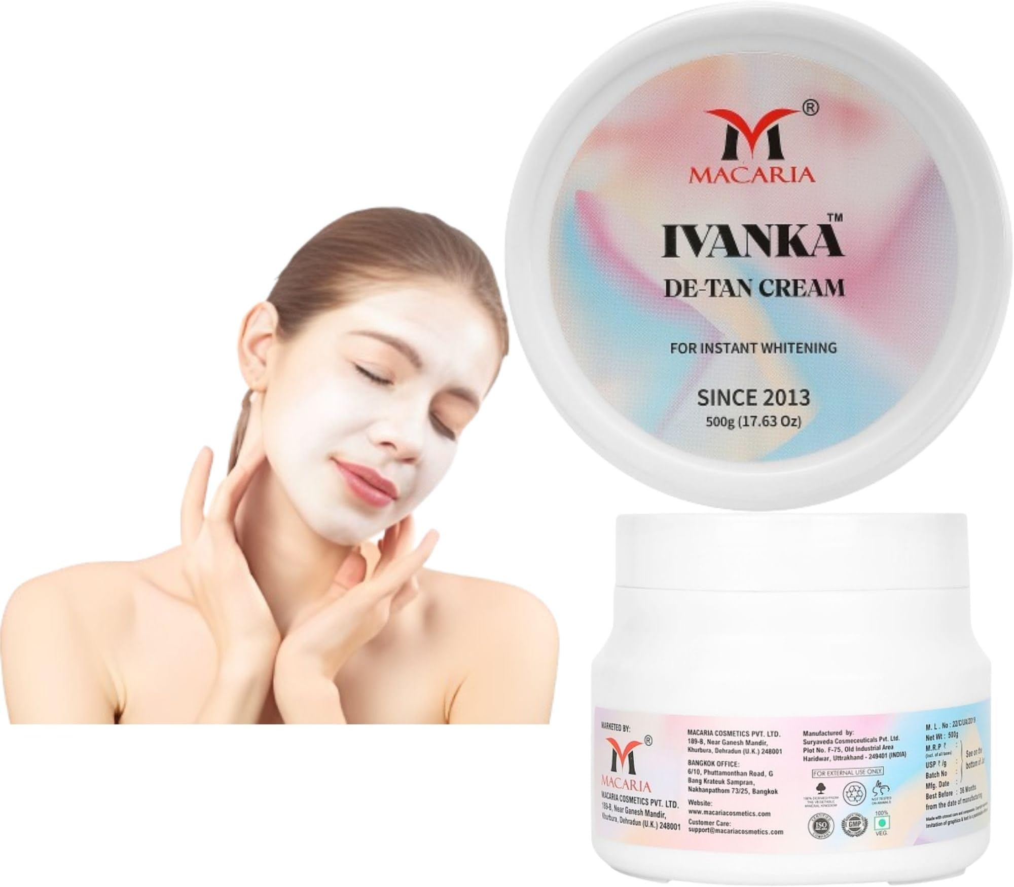 Ivanka de tan For Breast Bust Whitening, Brightening & Lightening Cream for Tan Removal, Tanning & Blackness