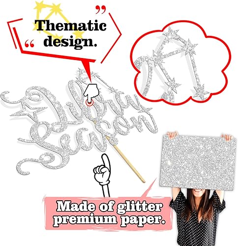 Miniatura 6 de Decoración para tartas de la temporada de Libra, Big Libra EnergySeptmber Octubre Cumpleaños Decoración de Pastel de Cumpleaños 12 Constelación del