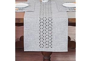 ARTABLE Rectangle Placemats and Table Runner (Gray, 16 x 70 Inch)