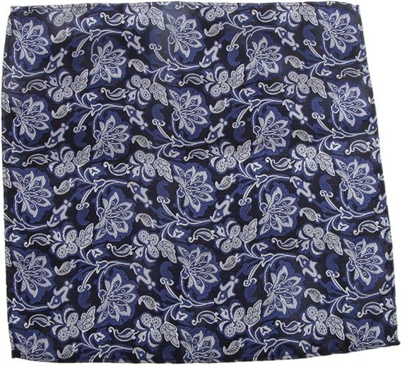 Amazon Co Jp 男性 紳士 花柄 結婚式 ポケット ハンカチ ポケットチーフ ハンカチーフ 全21色 ブルー ホワイト ファッション