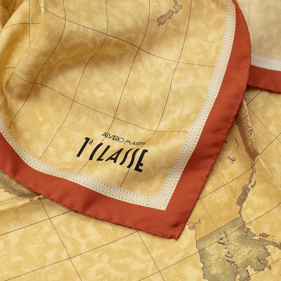 Alviero Martini Prima Classe Foulard Geoclassic Rosso Papavero 90x90 cm