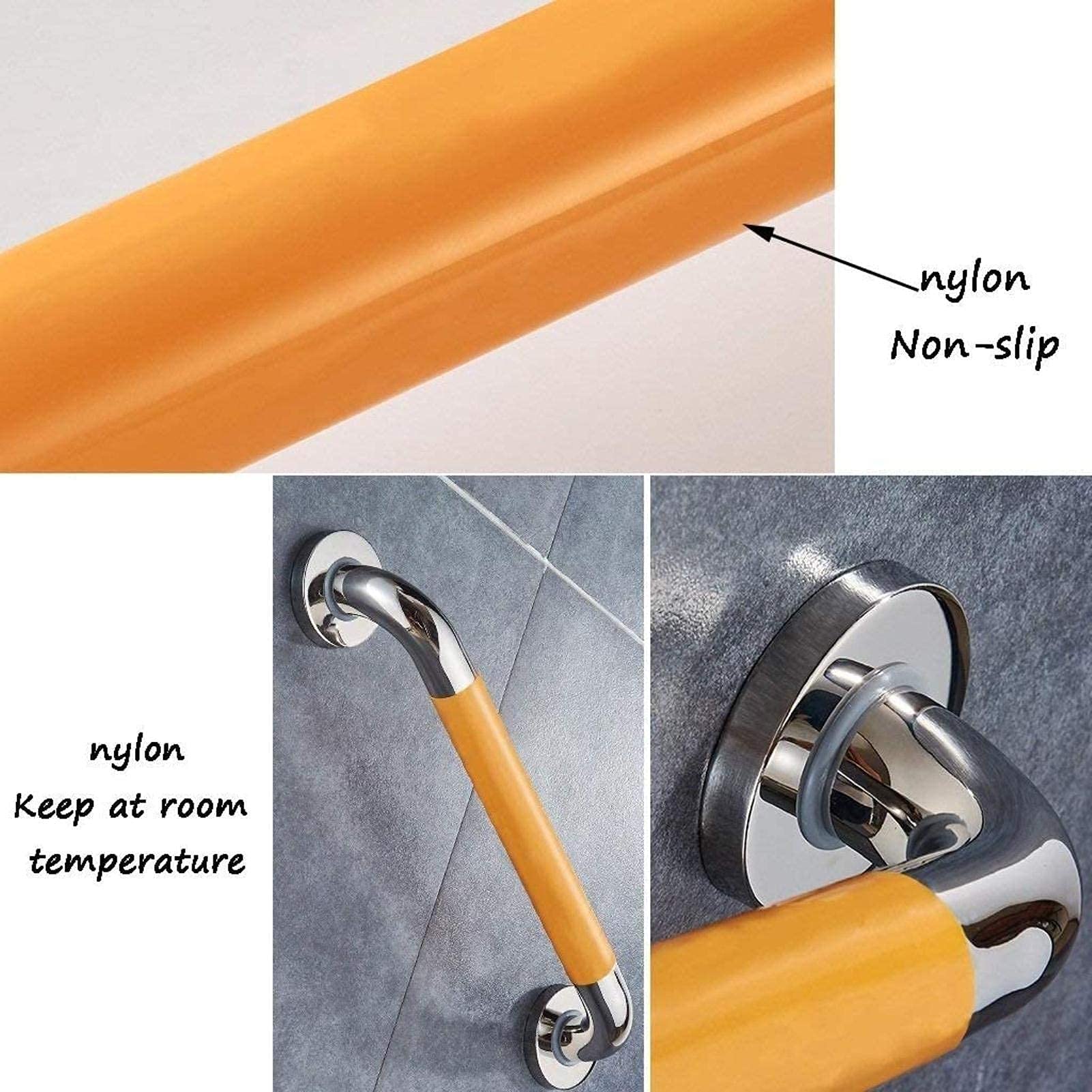 Maniglie per Doccia, ausili per WC, corrimano di Sicurezza Senza Barriere in Bagno, Barre di Supporto di Sicurezza, tiranti di Supporto Antiscivolo per disabili, Adatto per Hotel, corridoi,