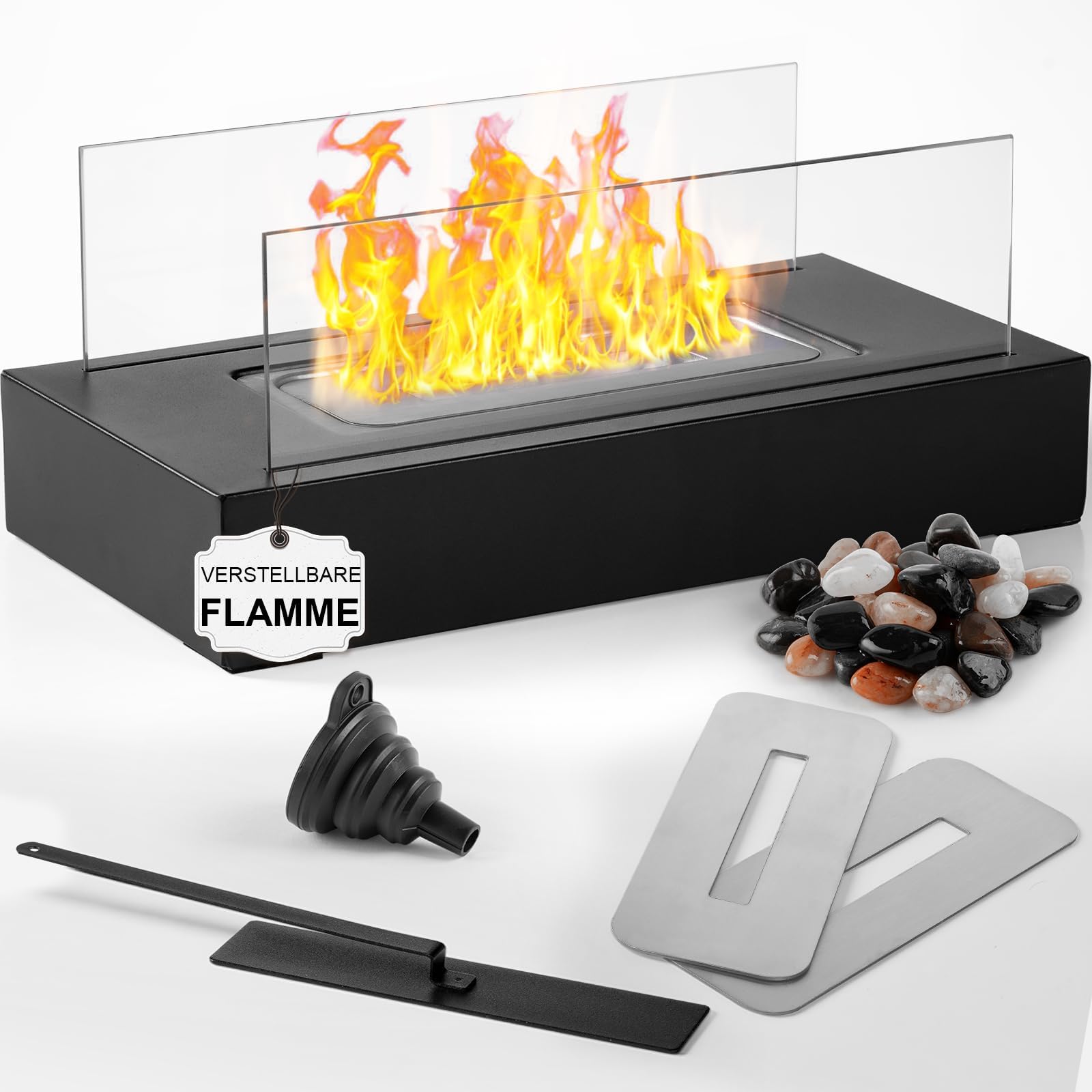 BRIAN & DANY Tischkamin für Indoor und Outdoor, Bioethanol Tischfeuer