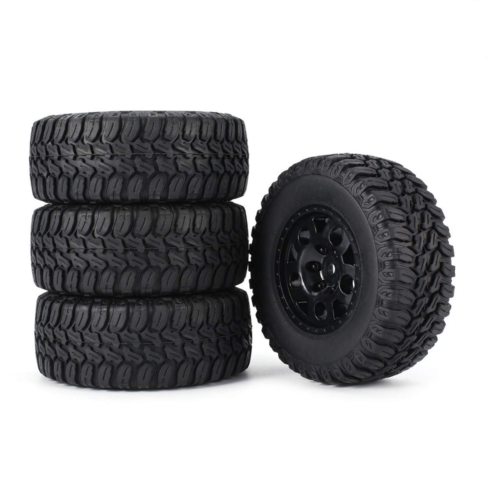 KBREE 4pcs 109mm Gummifelge Reifen Reifen Rad Geeignet für 1/10 RC Short Truck Auto Modell Für HSP HPI Komponente Ersatzteile Zubehör Ersatzteile