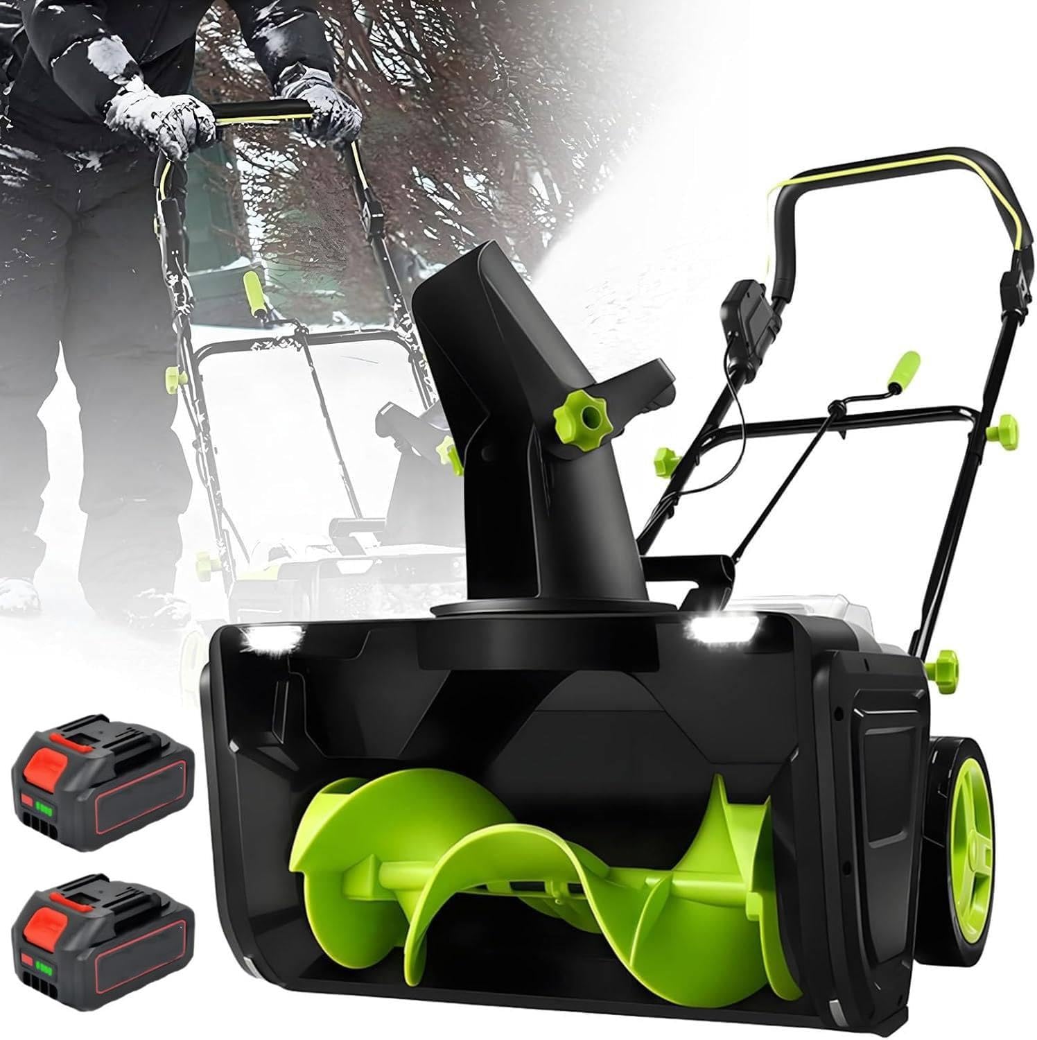 Soplador de nieve sin escobillas con 2/4/6 baterías, inalámbrico, 3500 W