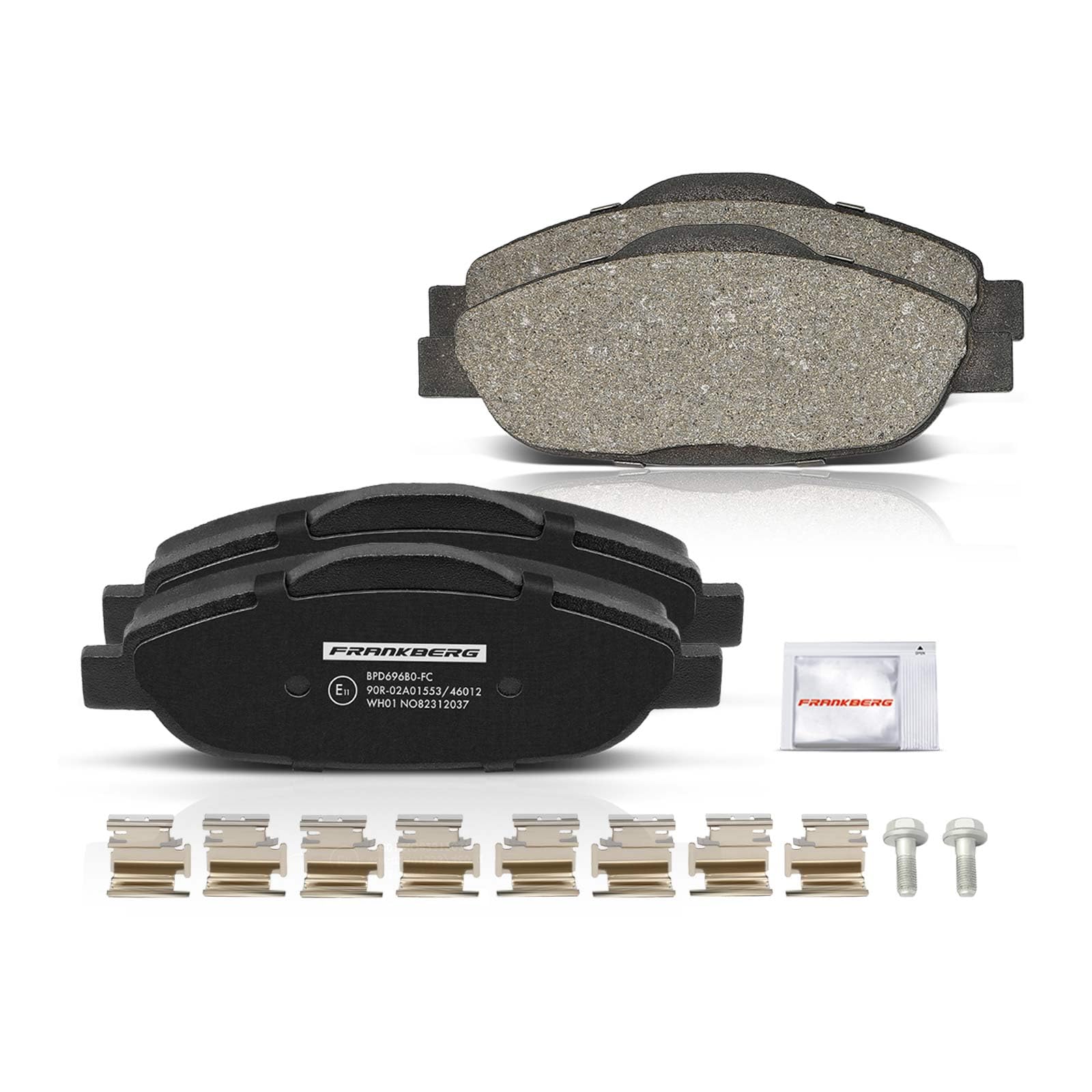 Frankberg Set freni incl. 2x Dischi Freno + 4x Pastiglie dei Freni Anteriore Compatibile con 308 SW I 4E 4H 308 I 4A 4C 308 CC 4B 3008 MPV 0U Replace# 1609253080