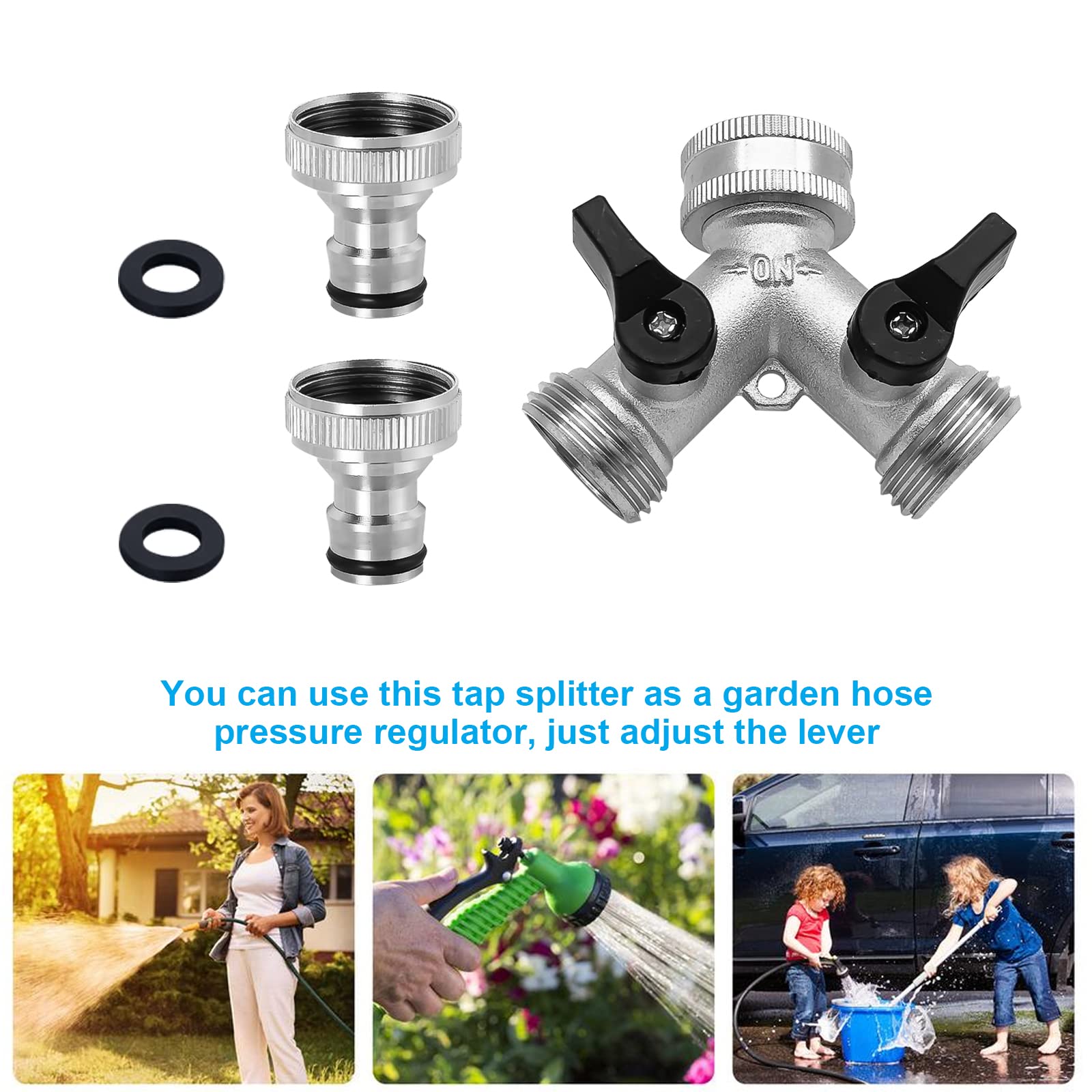 K da 5 pezzi Splter per tubo da giardino a 2 vie Connettore