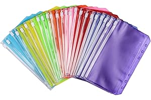 Zipper Pouch Binder Pockets: 24 Multi-Purpose A6 Clear Binder with Zipper Pouch for Card Holder