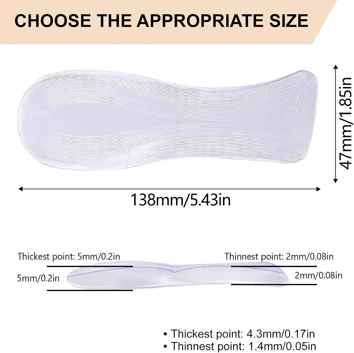 Heel Inserts for Women - Weight Shifting Insoles for High Heels, Gel Inserts Comfort Pads for Foot Pain Relief (Small - US 6-7.5 Women Shoes) - Image 2