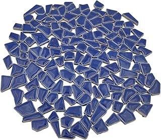 200g Ceramic Mosaic Tiles for Crafts,Irregular Stained Ceramic 0.2