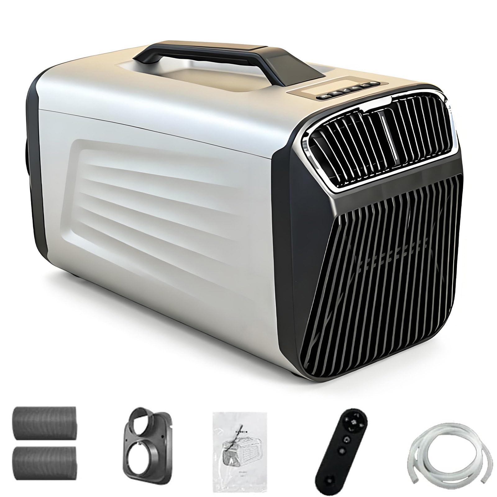NYANS Portable Mini Air Conditioner, Compressor Cooling, for Car Outdoor Camping Tent 220V-Silver