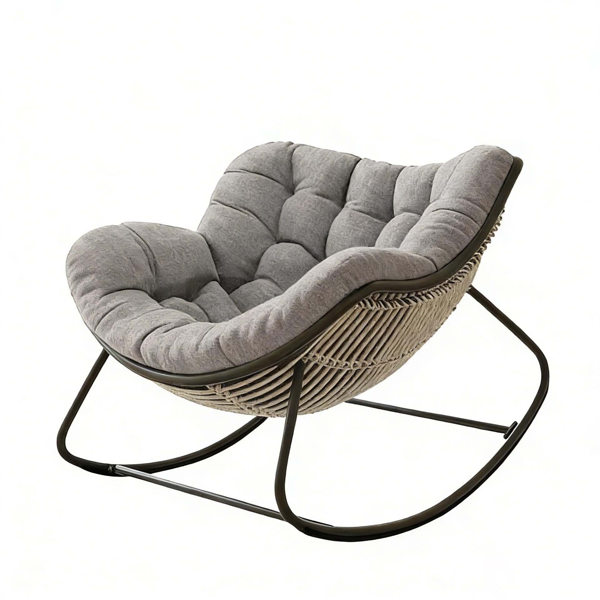 Sohodoo A Weatherproof Oversized Egg Chair Cushion – Thick Waterproof Rocker Pad For Indoor/Outdoor, Garden & Porch(A)