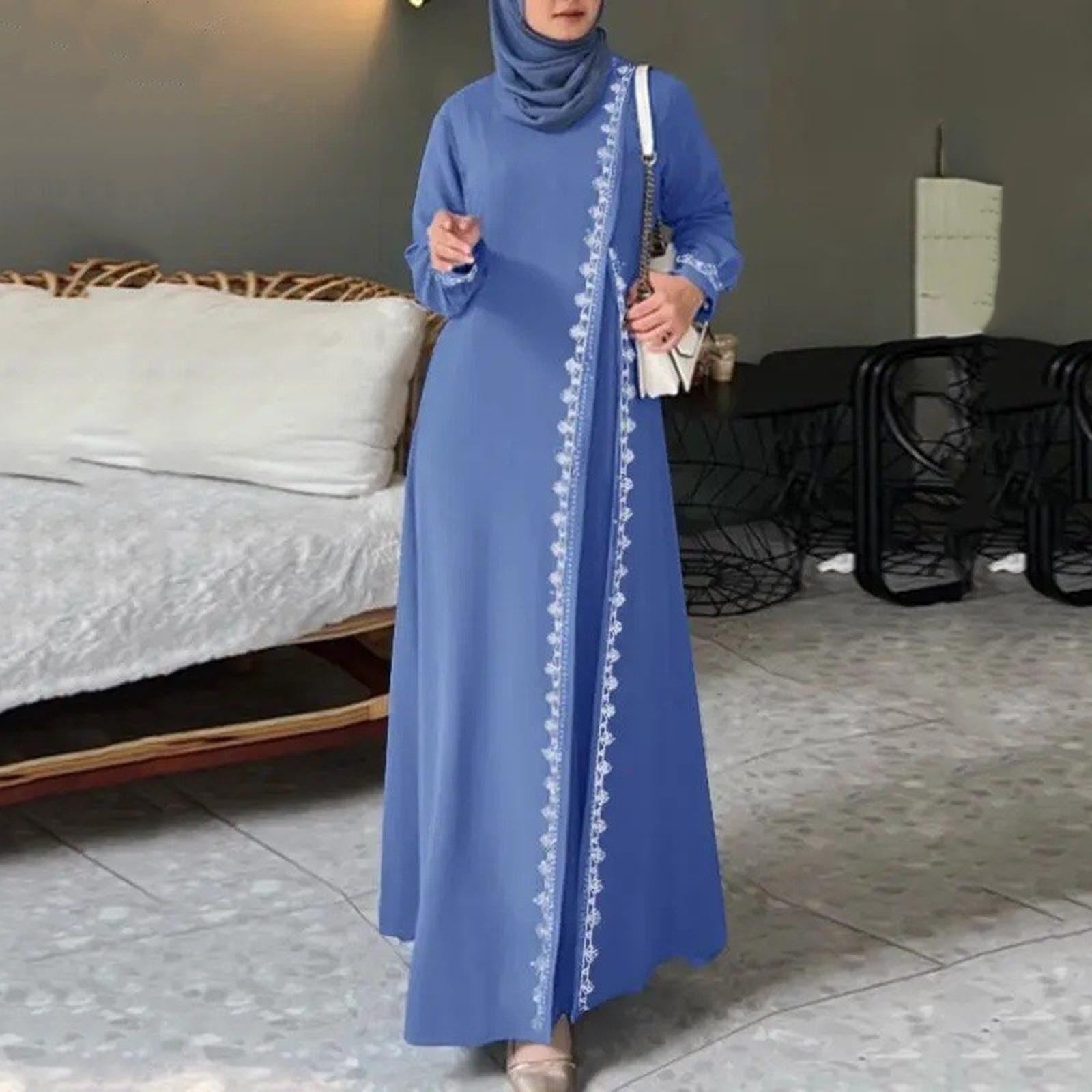 Générique Robe Marocaine Africaine Djellaba Femme Ete Mi Longue Fluide Caftan De Priere Musulmane Burkini Tenue Indienne Pour Abaya Dubai Luxe Marocain Ensemble Soirée Grande Taille Hijab Sari Indien