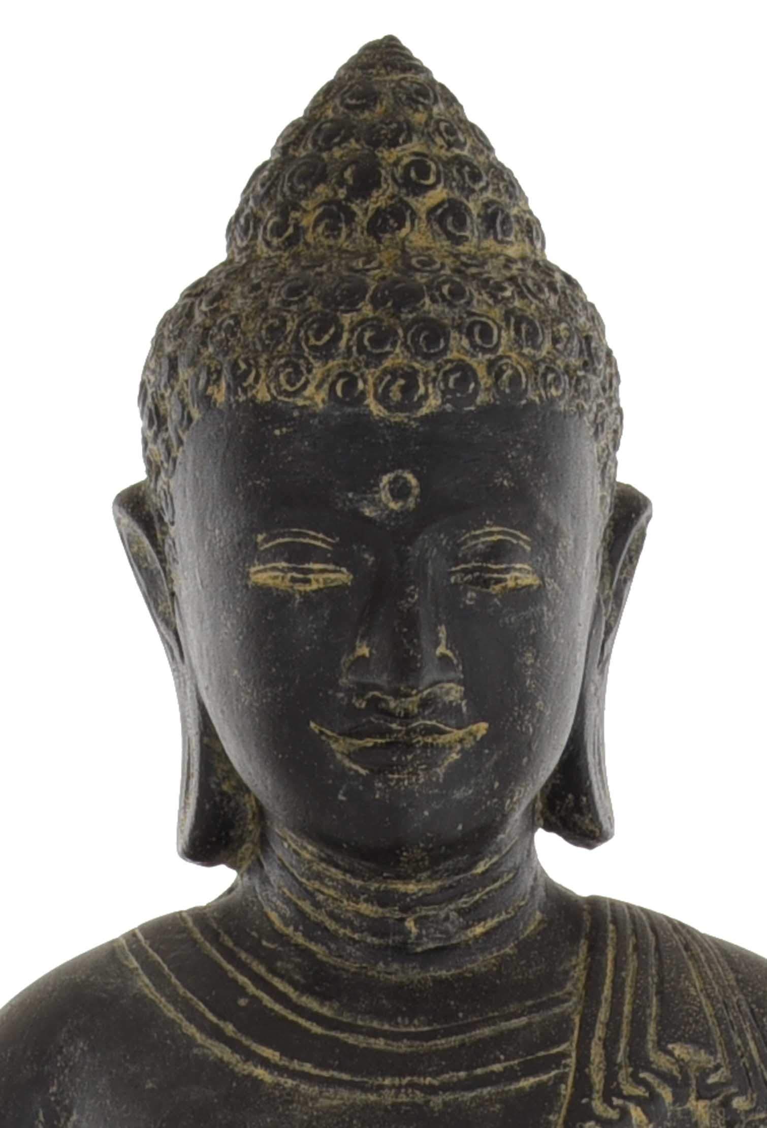 korb.outlet Duża modląca figura buddyjska odlew kamienny/stojąca budda kamienna 150 cm, figura kamienna/rzeźba do domu i ogrodu