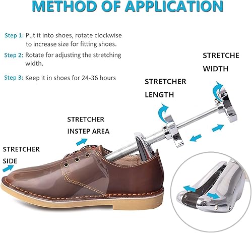 Miniatura 2 de Ampliador ajustable del ensanchador del zapato de la anchura y de la longitud del ensanchador del zapato del metal profesional