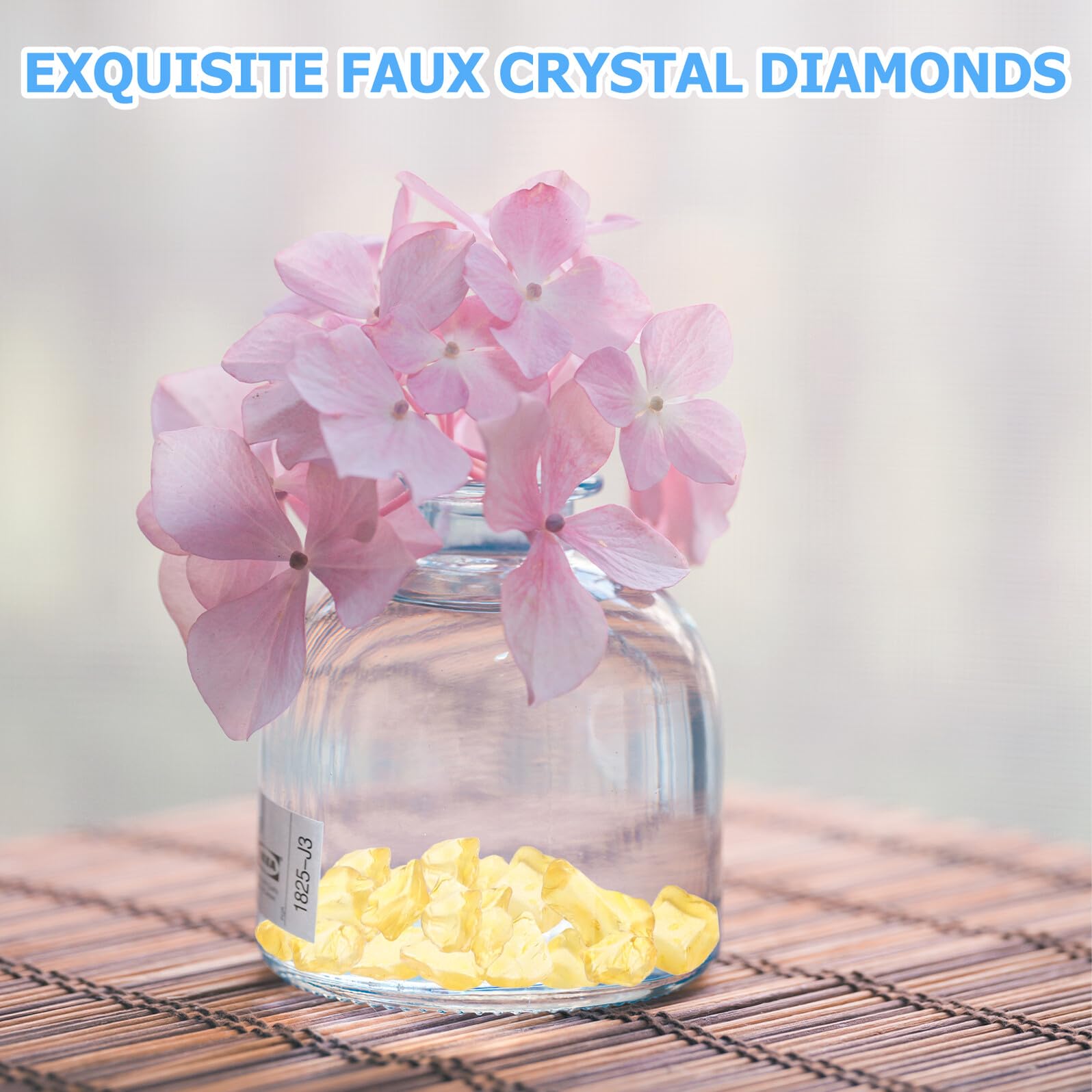 Gravier Décoratif Naturel 1000g pour Vase et Bonsaï, Pierres Cristallines Orange Irrégulière, Facile à Styliser pour Décoration Intérieure et Créations DIY