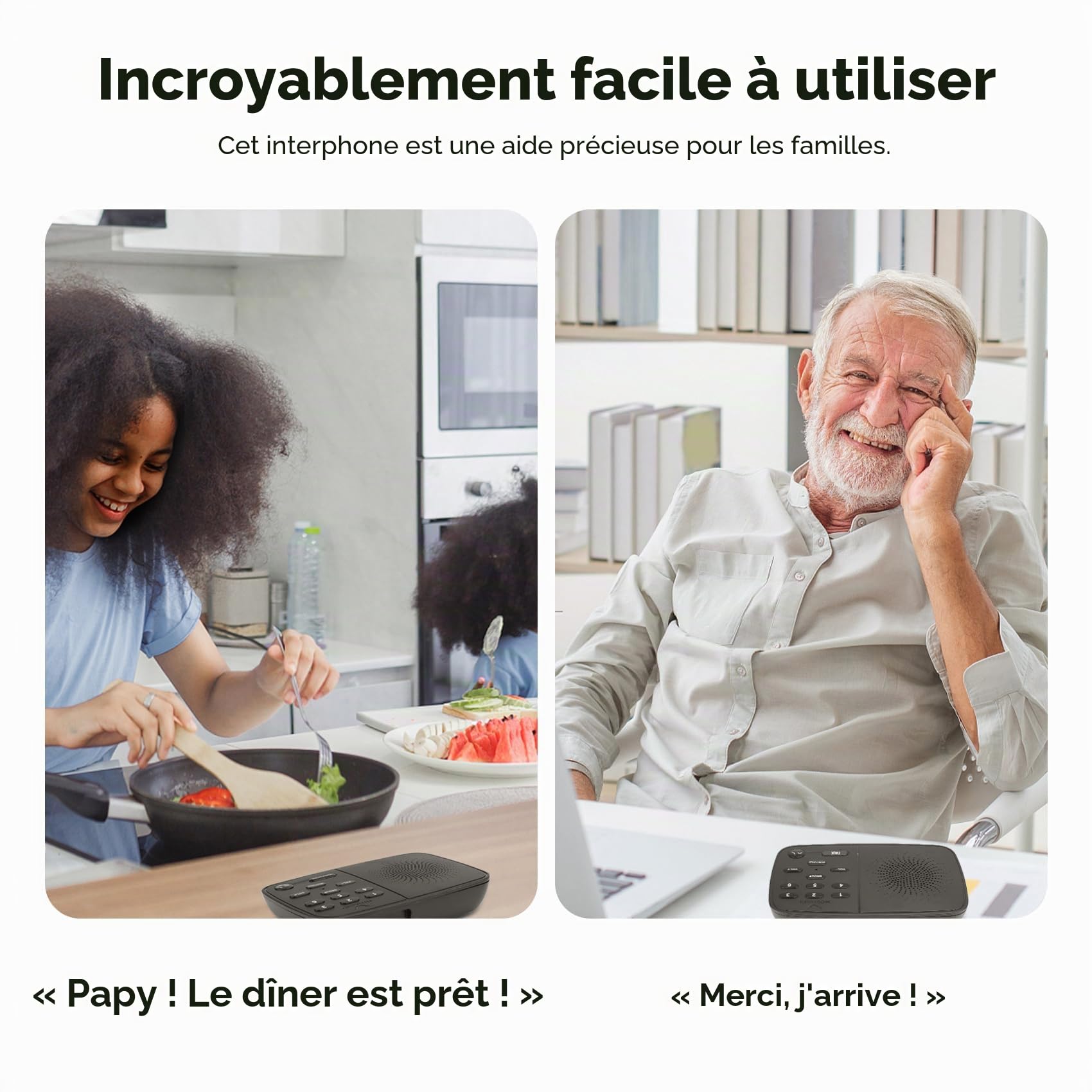 Hosmart Nouvel interphone sans Fil Duplex intégral amélioré, 2025 interphone bidirectionnel en Temps réel pour la Maison et l'entreprise avec Une portée Ultra Longue de 500 mètres