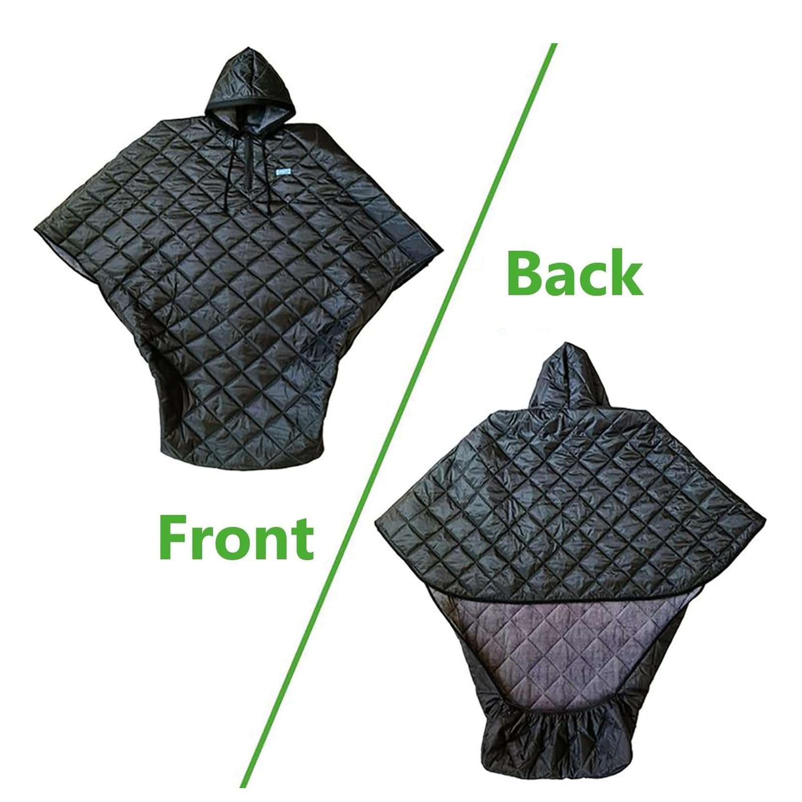 MObyat Manta Impermeable para Silla De Ruedas De Invierno con Capucha, Funda De Poncho con Forro Polar Resistente Al Viento, Envuelta De La Cabeza a Los Pies, Materiales para Mantener El Calor