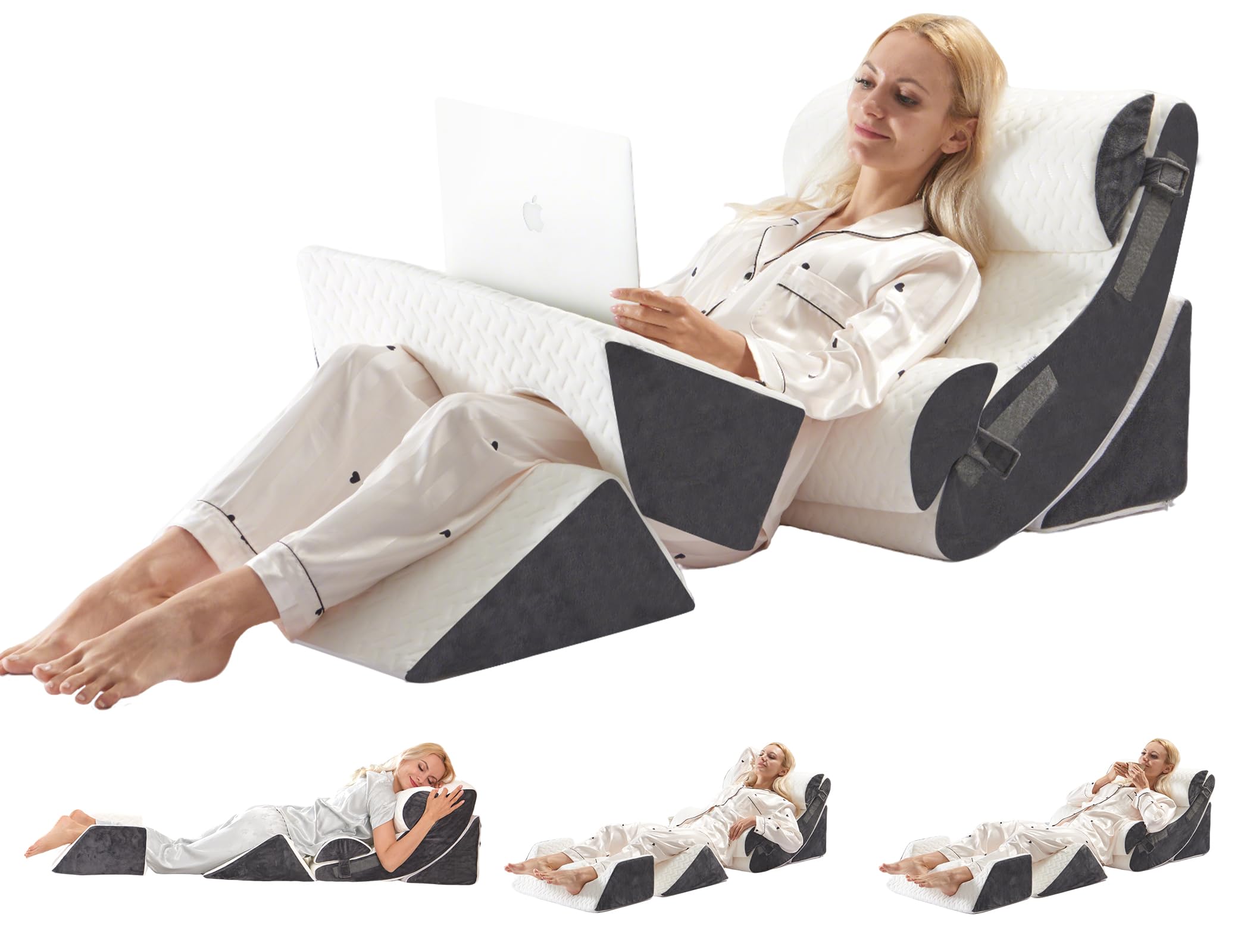 Photo 1 of WSOFRLAC 6-Piece Multi-Functional Bed Wedge Pillow Set