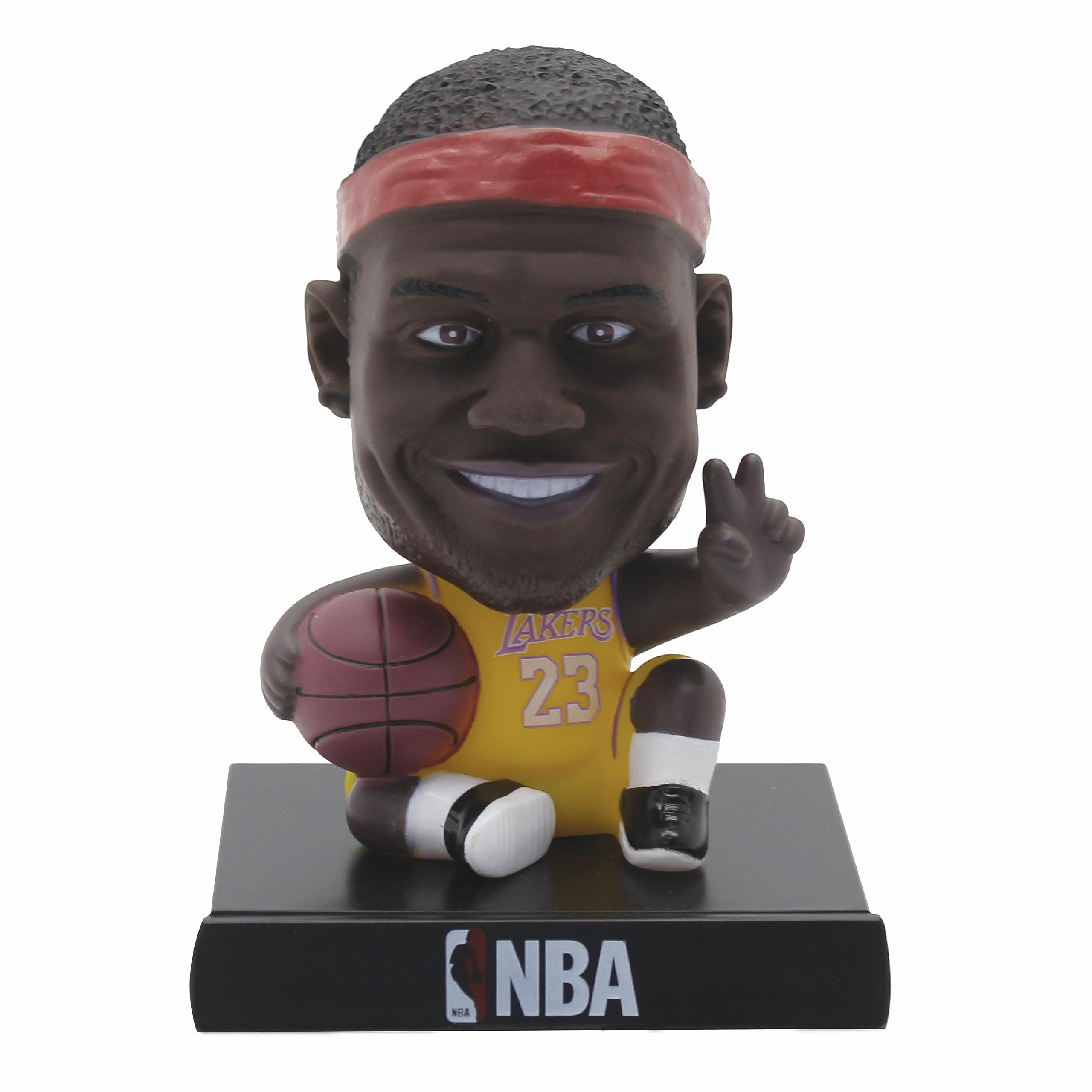 Basketball Superhero Bobble Head - Car Dashboard Phone Holder and Office Desk Tabletop Action Figure Gift for Friends and Family (James)