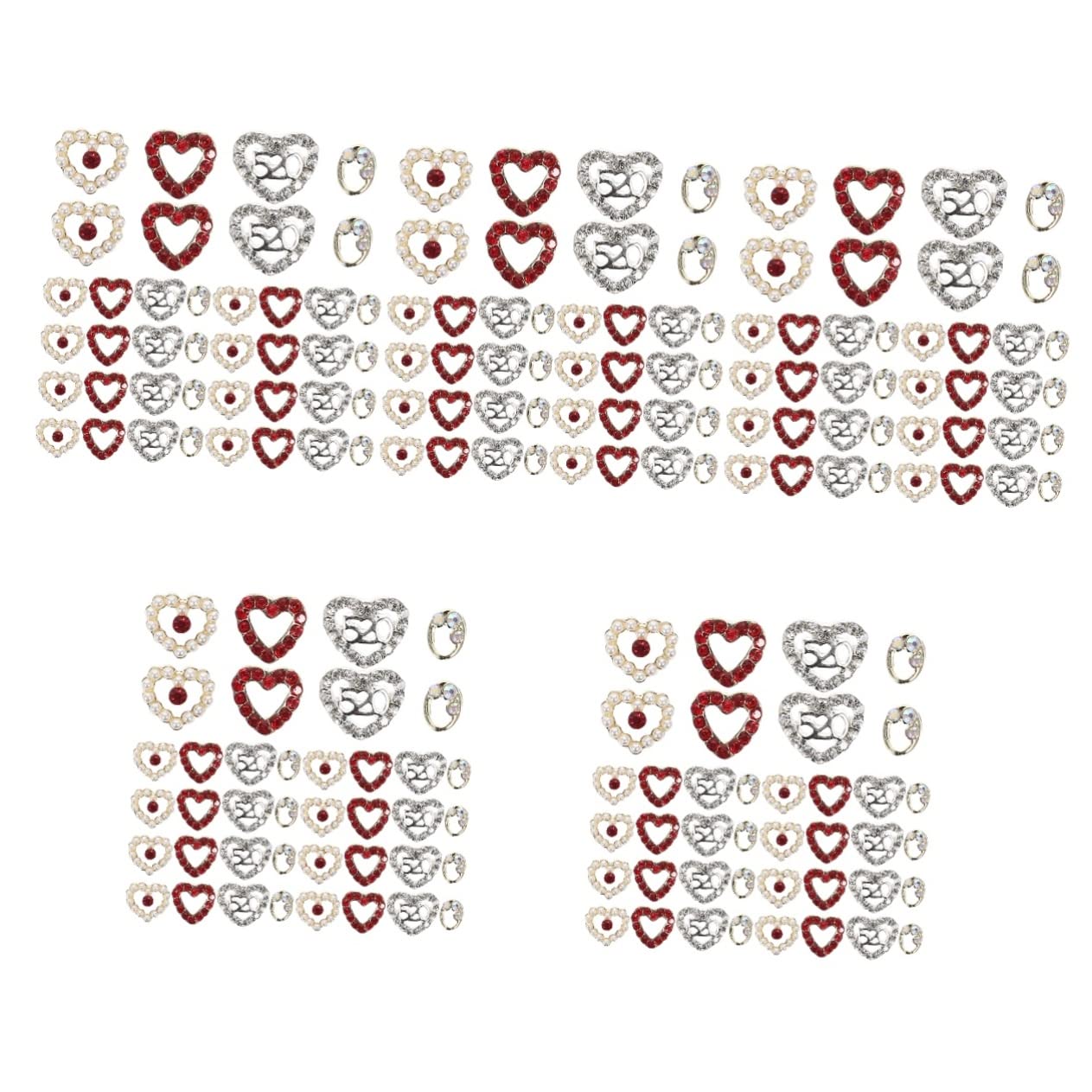 minkissy 200pezzi Charms Per Unghie Forma Di Cuore Decorazioni Per Nail Art Eleganti Ciondoli Per Unghie Perfetti Per Manicure e Artigianato Feste e Occasioni Speciali