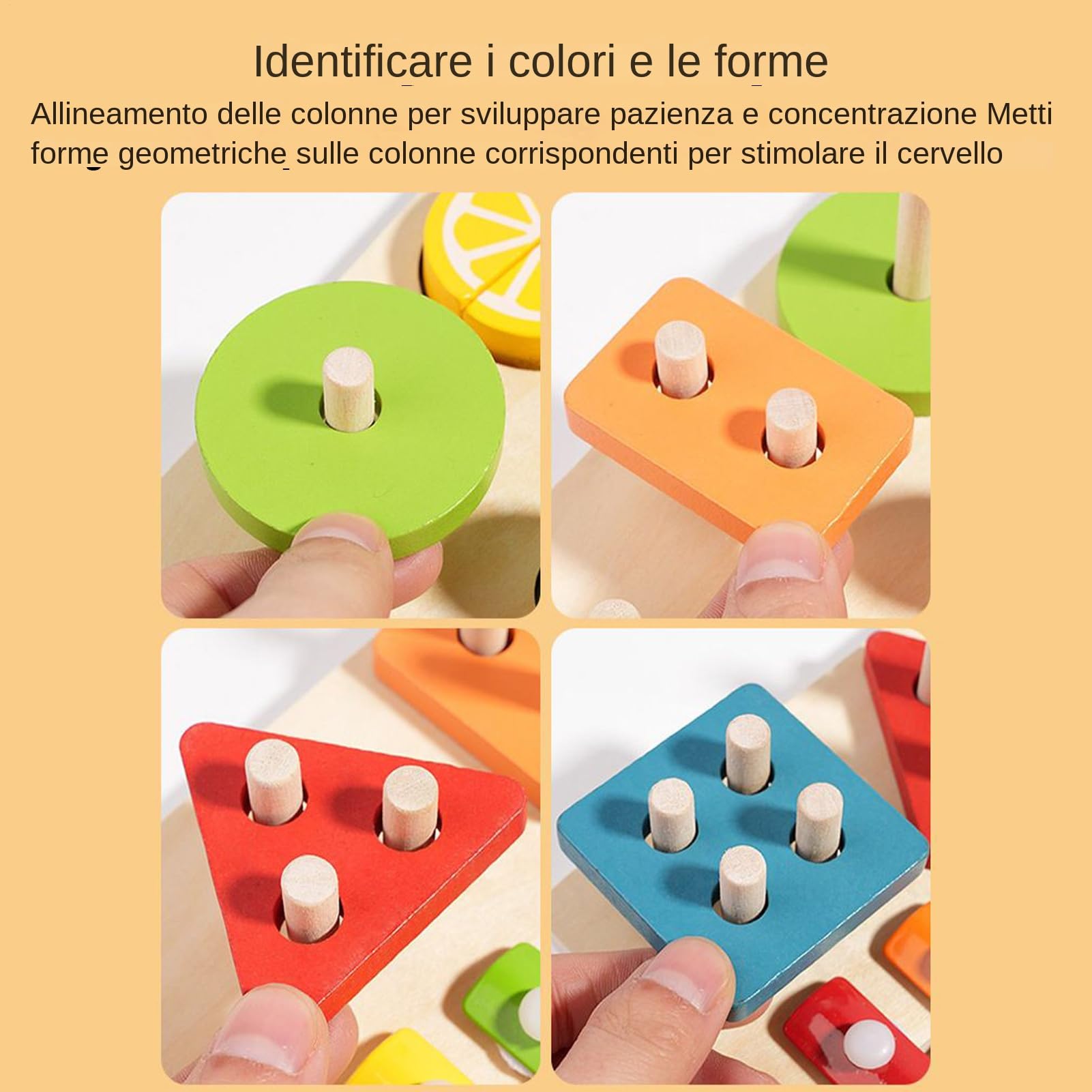 Giochi In Legno Da Ordinare E Impilare Giocattolo Prescolare Educativo