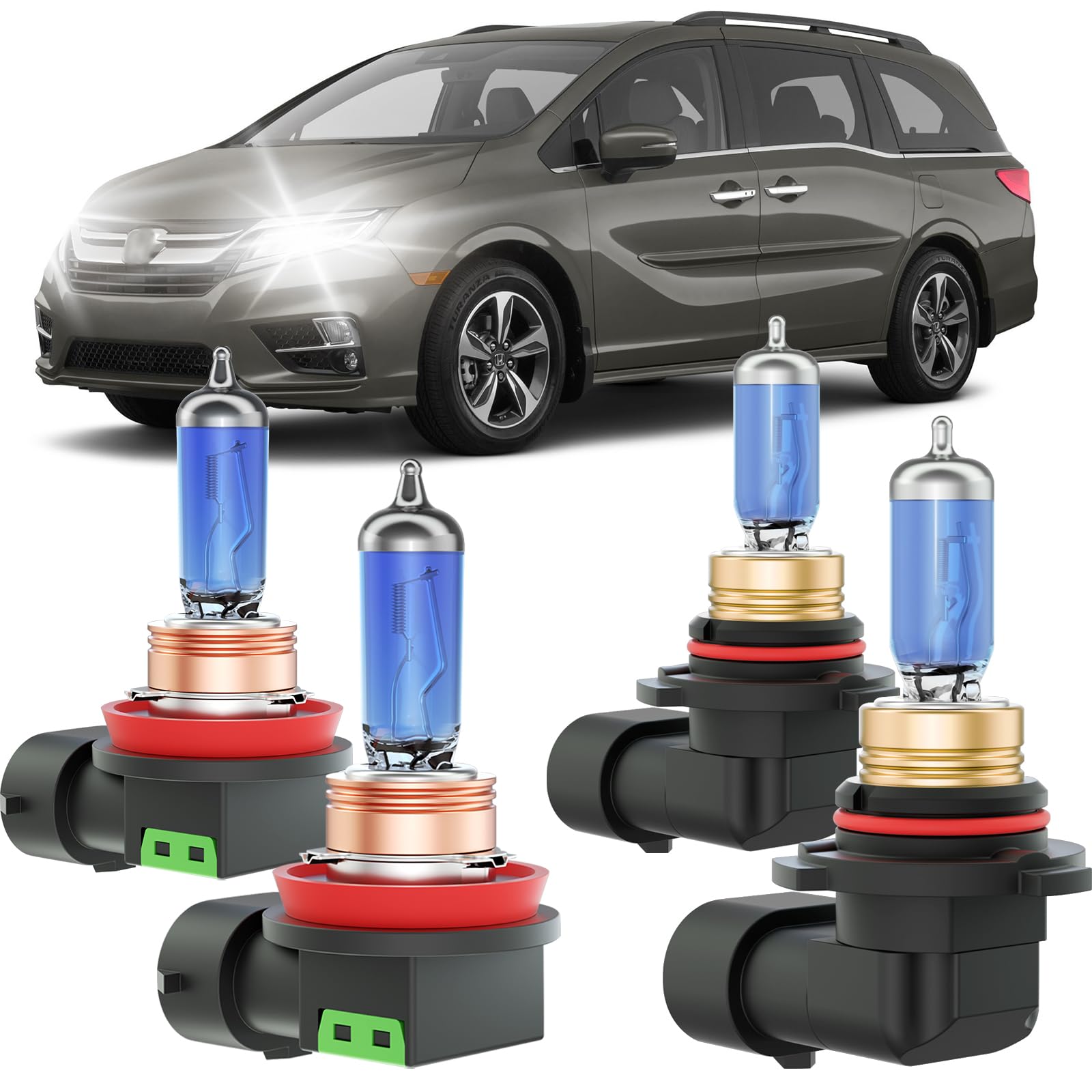 XFLHEHD Fits for 2011-2020 Honda Odyssey Halogen Headlight Bulbs Combo