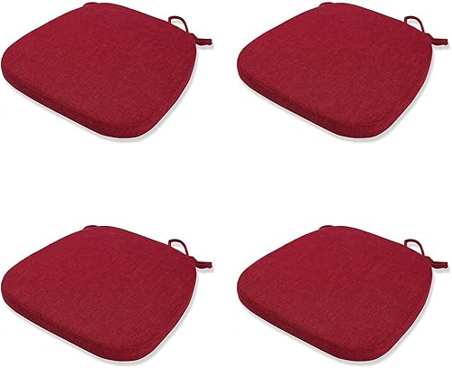 Cojín para silla con lazos para sillas de comedor, almohadilla antideslizante para silla de cocina y comedor de espuma viscoelástica con funda