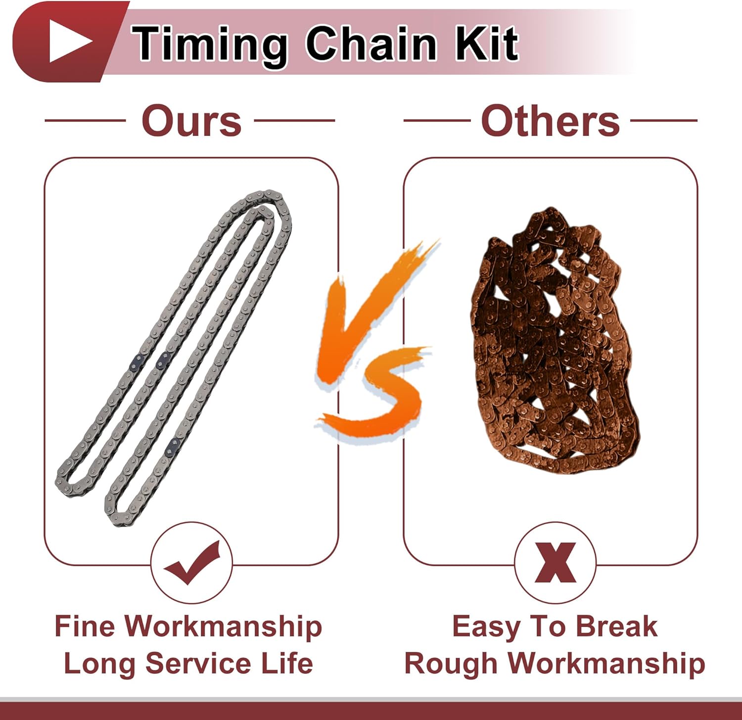 1 Set Engine Timing Chain Kit for Buick Verano LaCrosse Regal for Chevrolet Equinox Cobalt Malibu Orlando 2.4L No.12621505/24461834/12608580/24449448/24424758