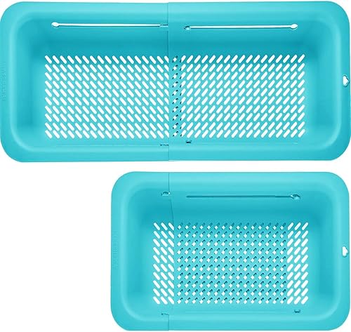Miniatura 12 de LASSHSWA Colador plegable para cocina, cesta coladora sobre el fregadero para cocina, pasta de frutas, colador de alimentos expandible, colador de