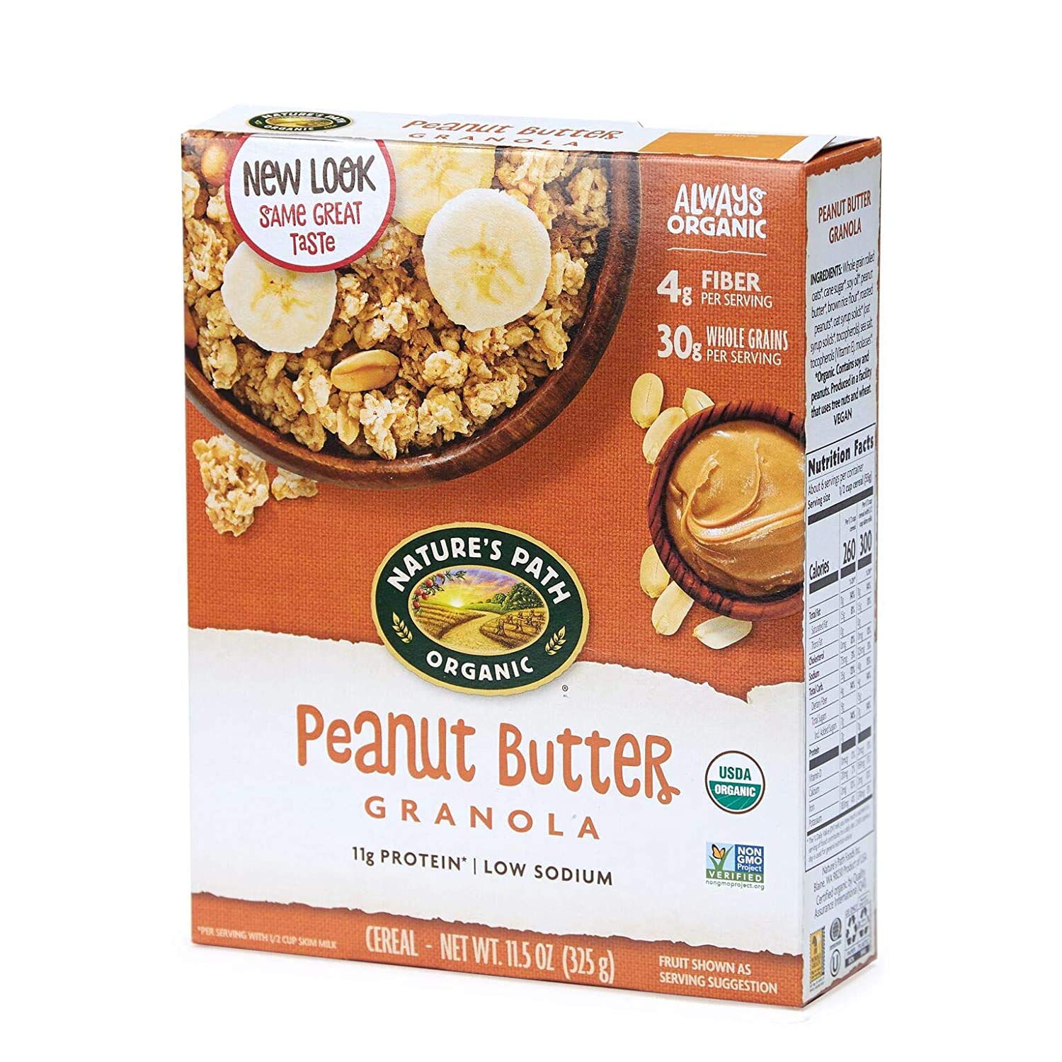 Nature's Path Organic Peanut Butter Granola - Case of 12 - 11.5 oz.