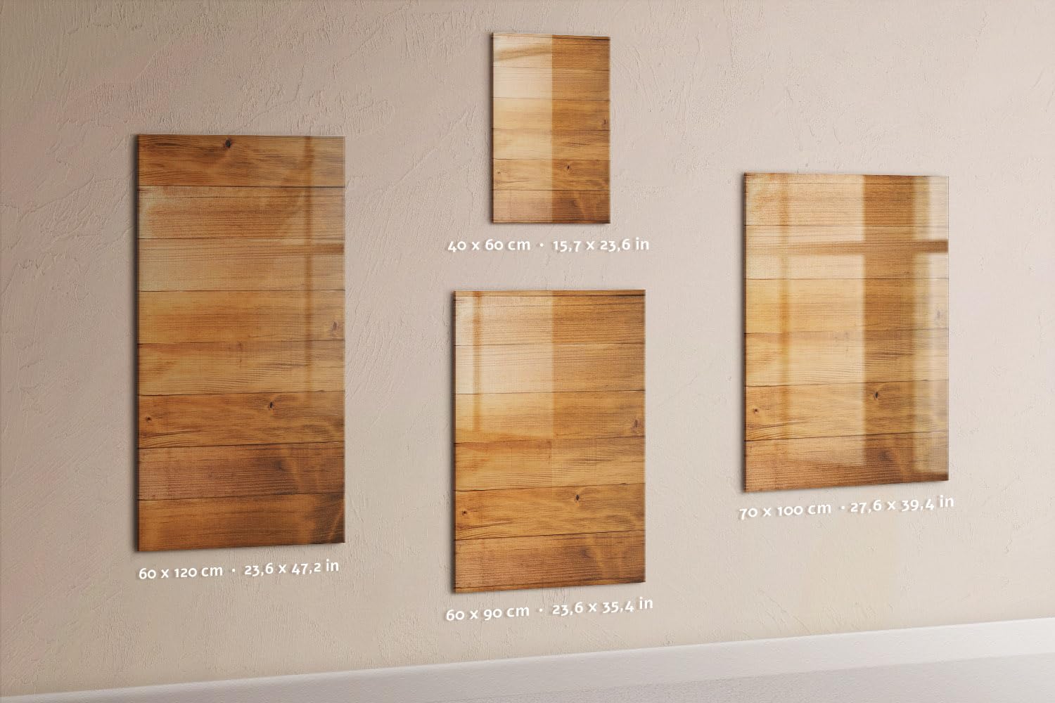 Lavagna memo magnetica da parete 60x120 cm | Pannelli di legno