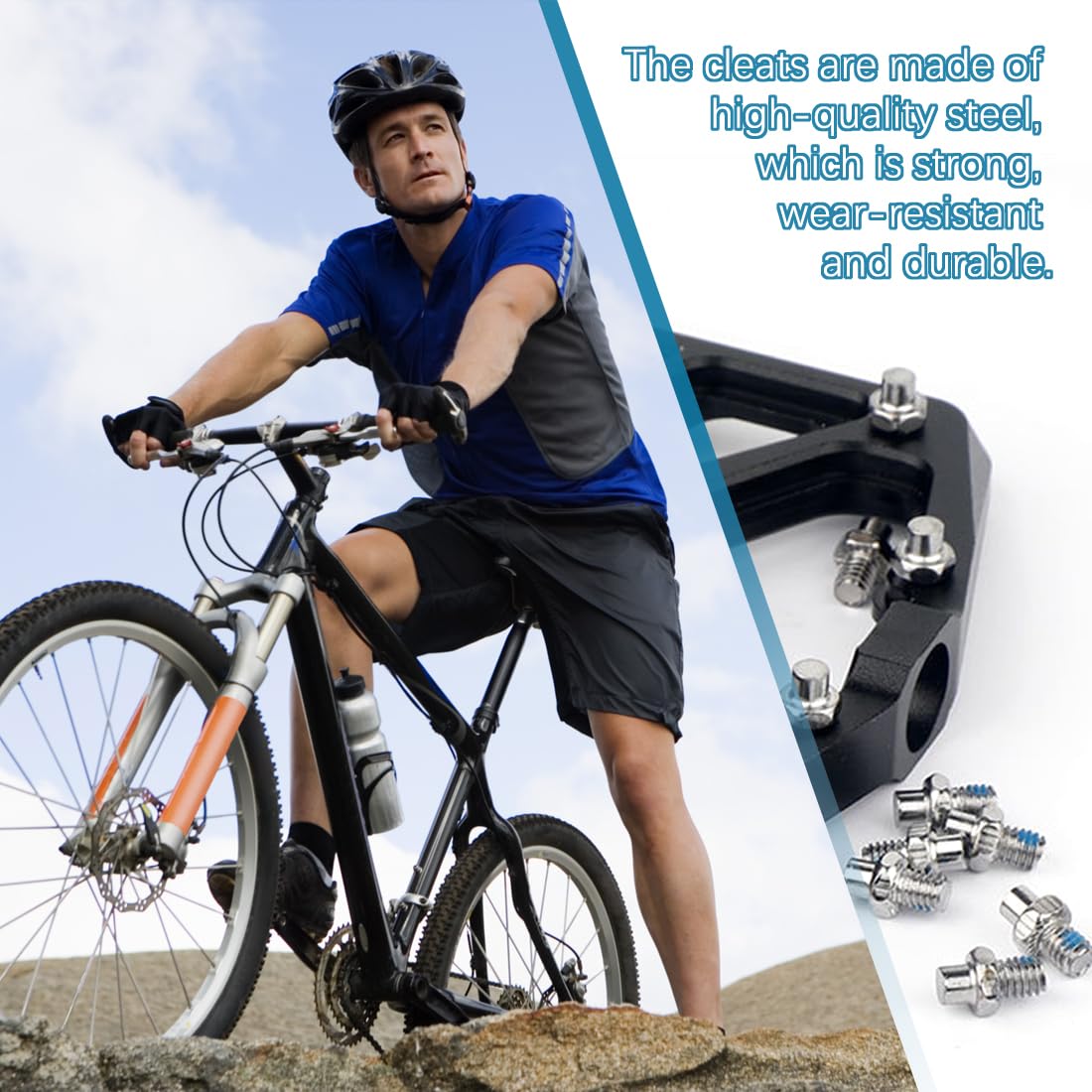 Chiodi Antiscivolo Per Pedali Bici - 100 Pezzi In Acciaio Con Chiave, Taglia M4 - Foto 3