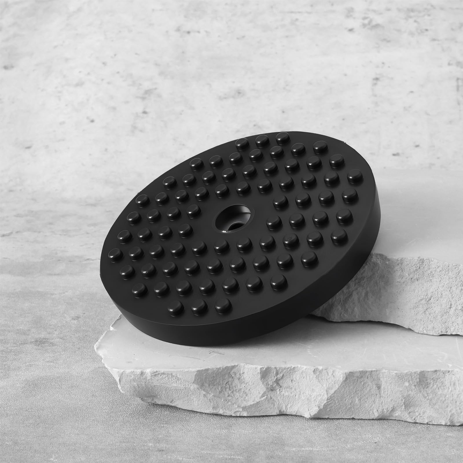 Lot de 4 Patins en Caoutchouc pour Crics de Voiture Plaque en Caoutchouc de 95 Mm Compatibles avec Ponts élévateurs Et Crics