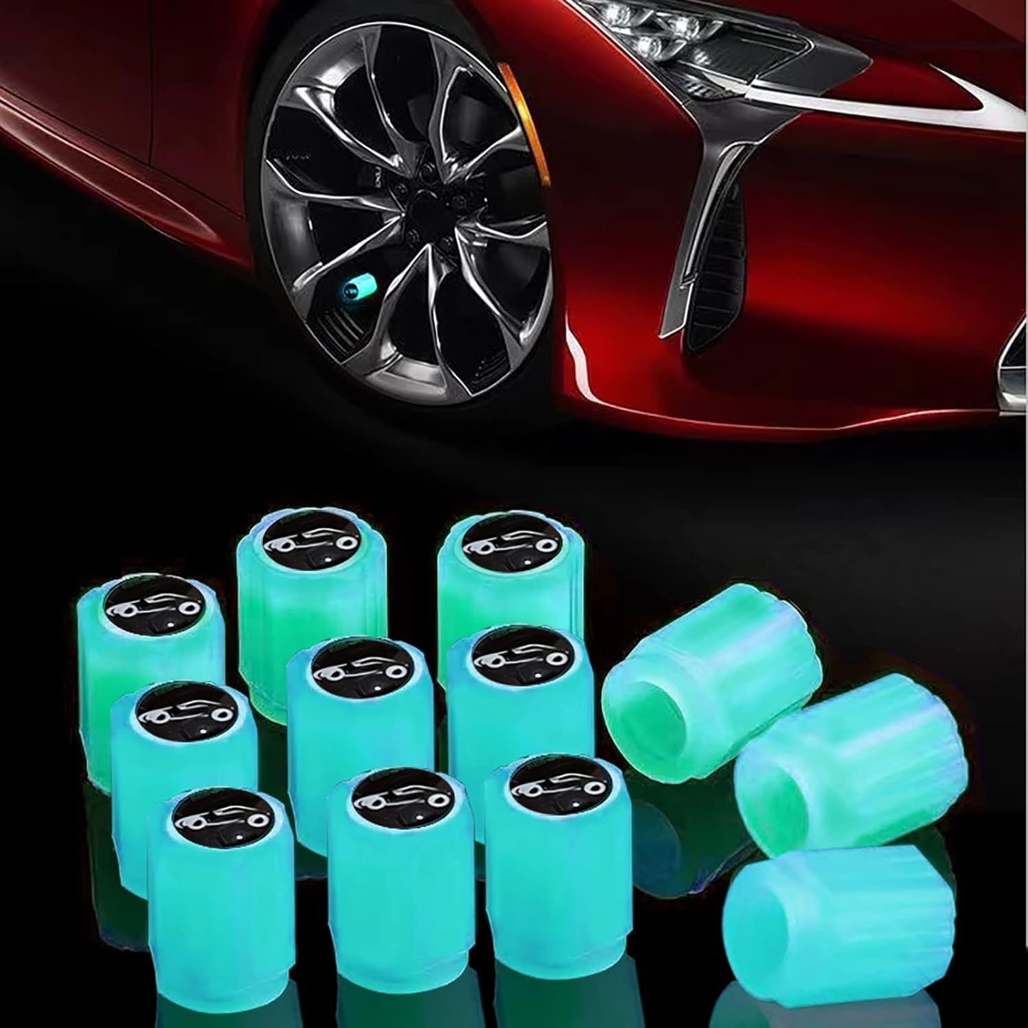 Tire Valve Stem Caps, Car Tire Air Cap 12Pack, Cartoon