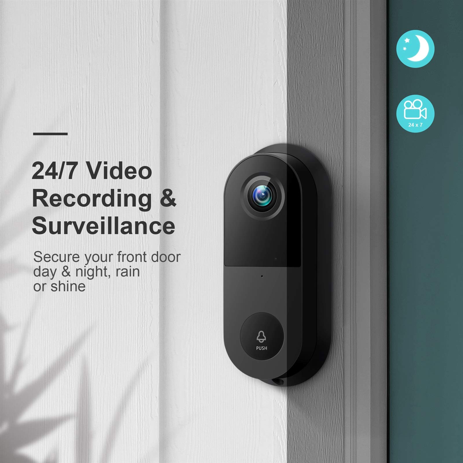 Saluda a la cámara de Timbre de Video 2K WiFi Inteligente Intercomunicador Visual inalámbrico Visión Nocturna Cámara de Seguridad Monitor de hogar