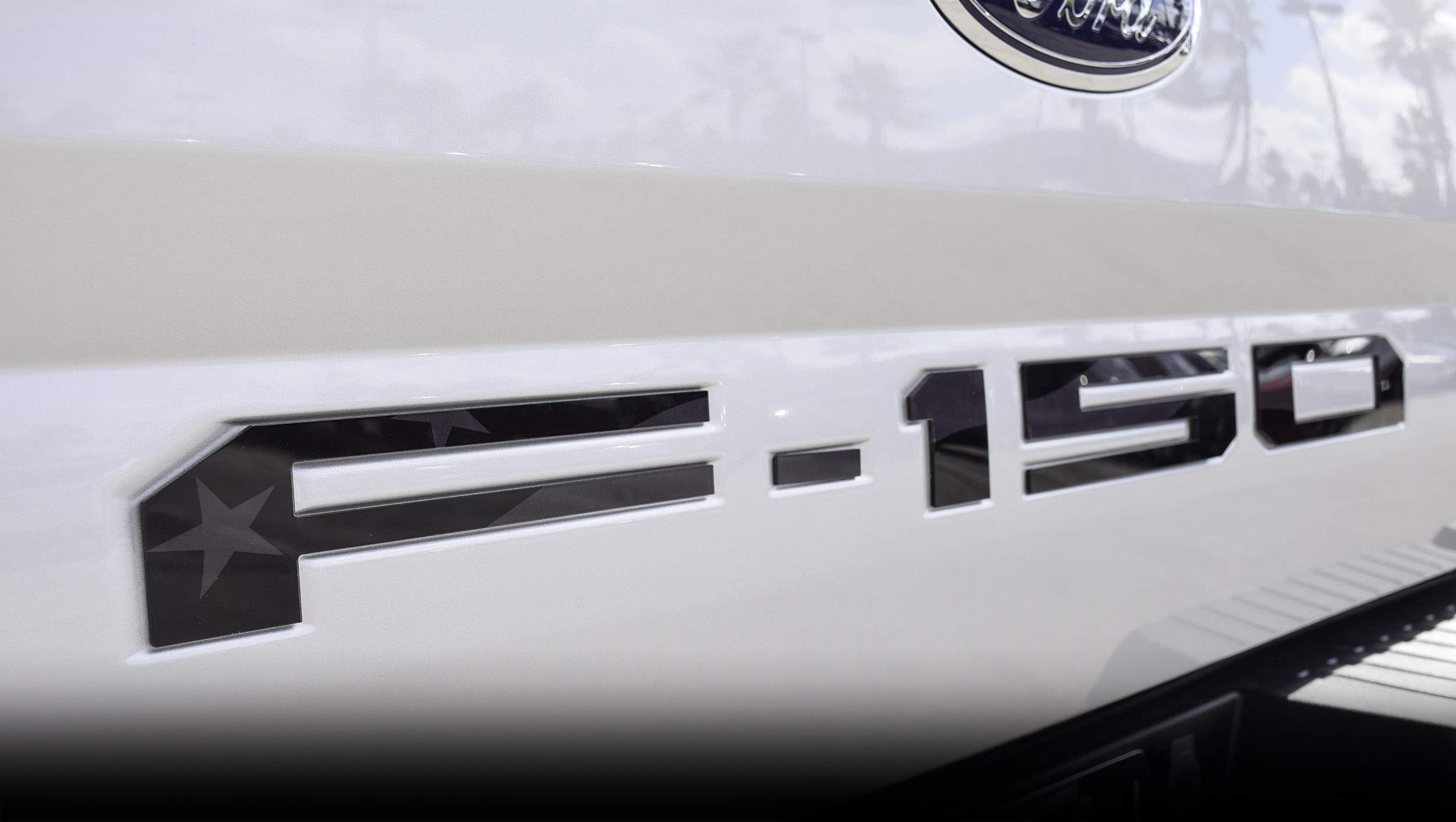 Eurosport Daytona- Compatible with 2018-2020 Ford F150, Rear Bumper Letters (USA Flag- Blacked Out)