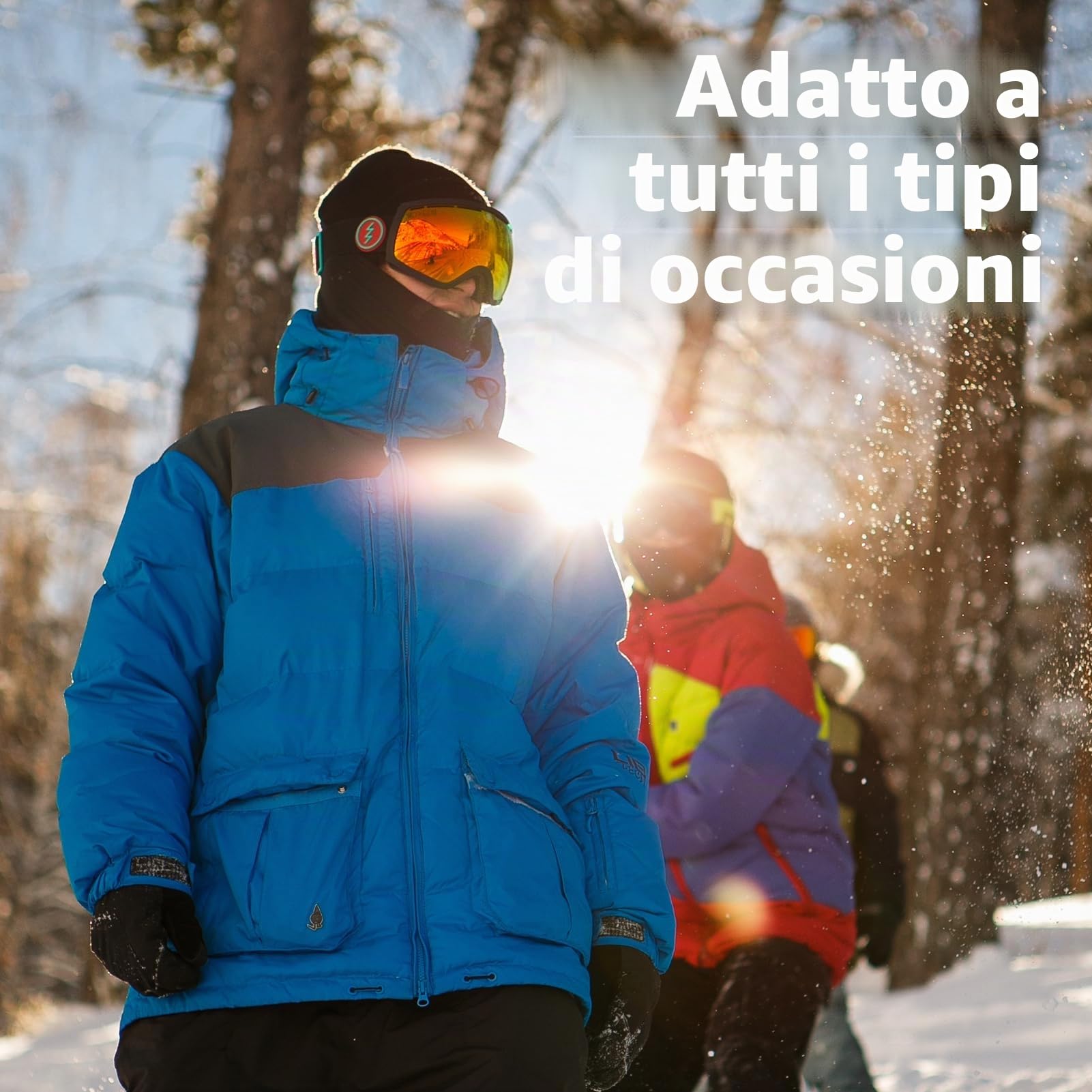 LONGKING Passamontagna Unisex, Protezione UV e Antivento, Caldo e Traspirante, Ideale per Moto, Sci, Snowboard e Sport all'aperto