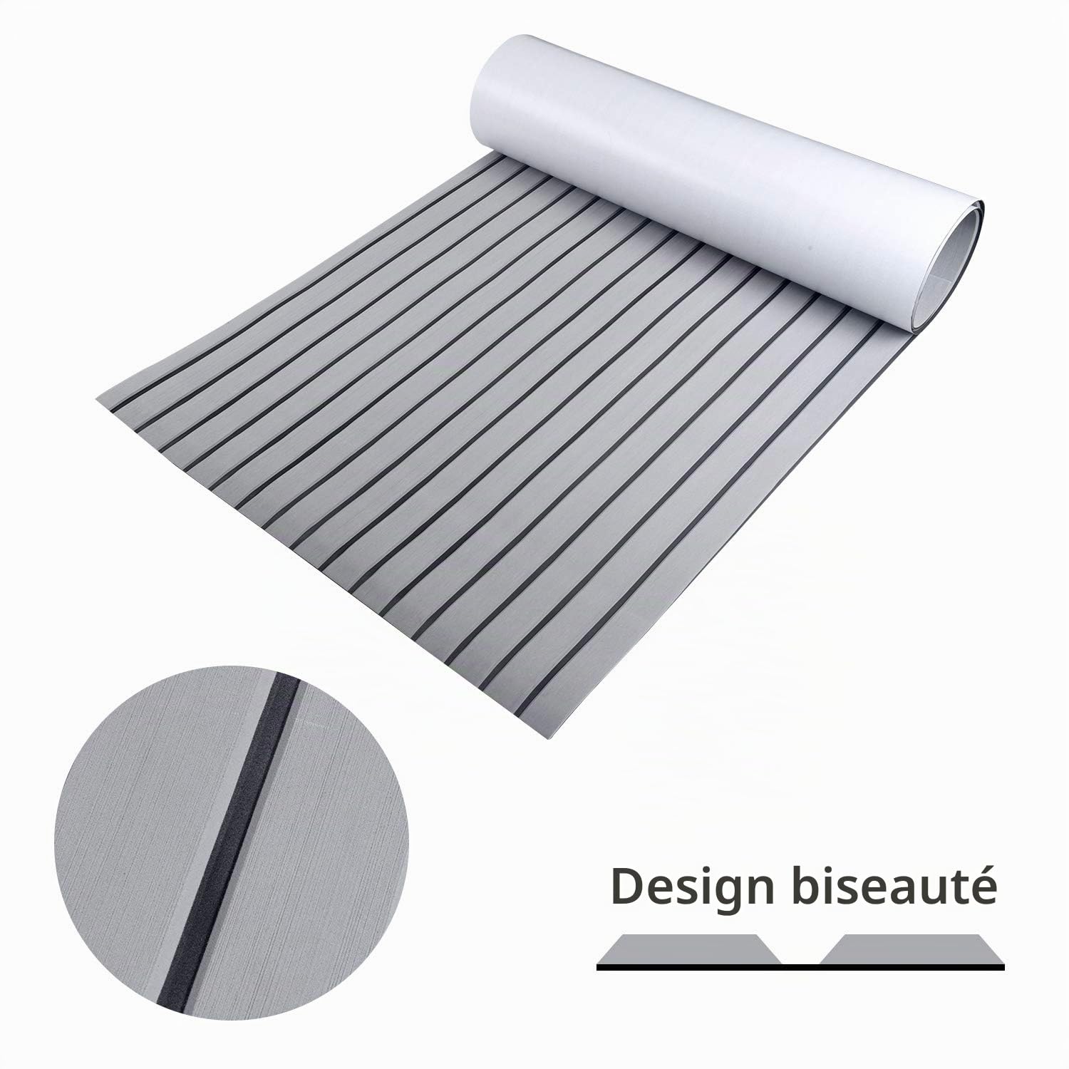 SenMore Tapis de Sol en Mousse Marine EVA, Tapis Antidérapant en Bois de Teck Lmitation, Utilisé pour Bateaux, Yachts, Véhicules Récréatifs, Sols de Jardin Imitation Teck Tapis, Marron
