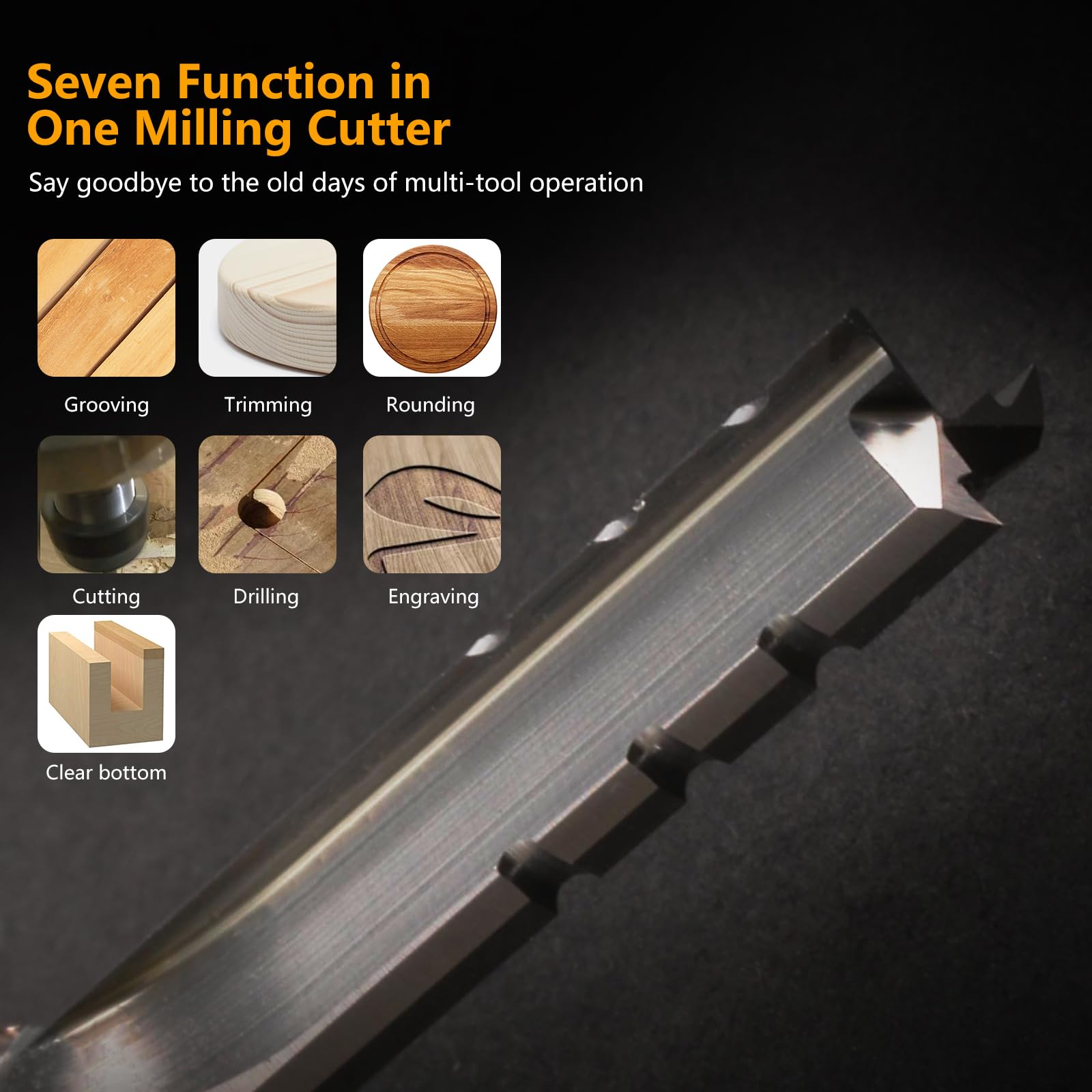 Punte per router CNC, codolo da 1/2", 3 scanalature, punta dritta per fresa per fresa a taglio CNC per legno (12,7 x 6 x 25, 2)
