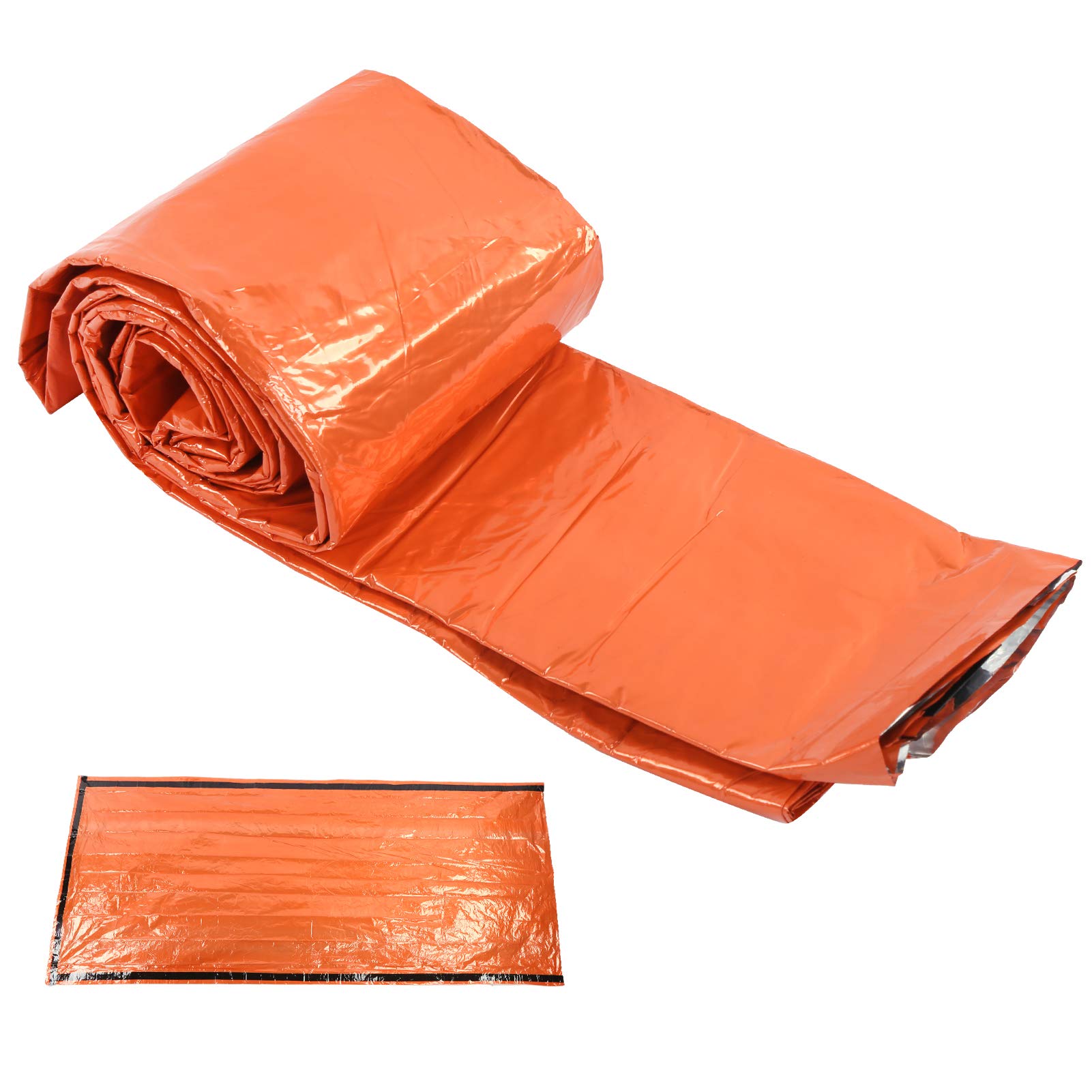 Sleeping Bag Foldable Outdoor Sleeping Bag Waterproof Compact Orange for Hiking Camping