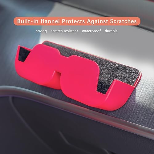 Miniatura 4 de Soporte para lentes de sol para tablero de automóvil, funda única semiabierta para lentes de sol con diseño fresco y adhesivo fuerte, soporte