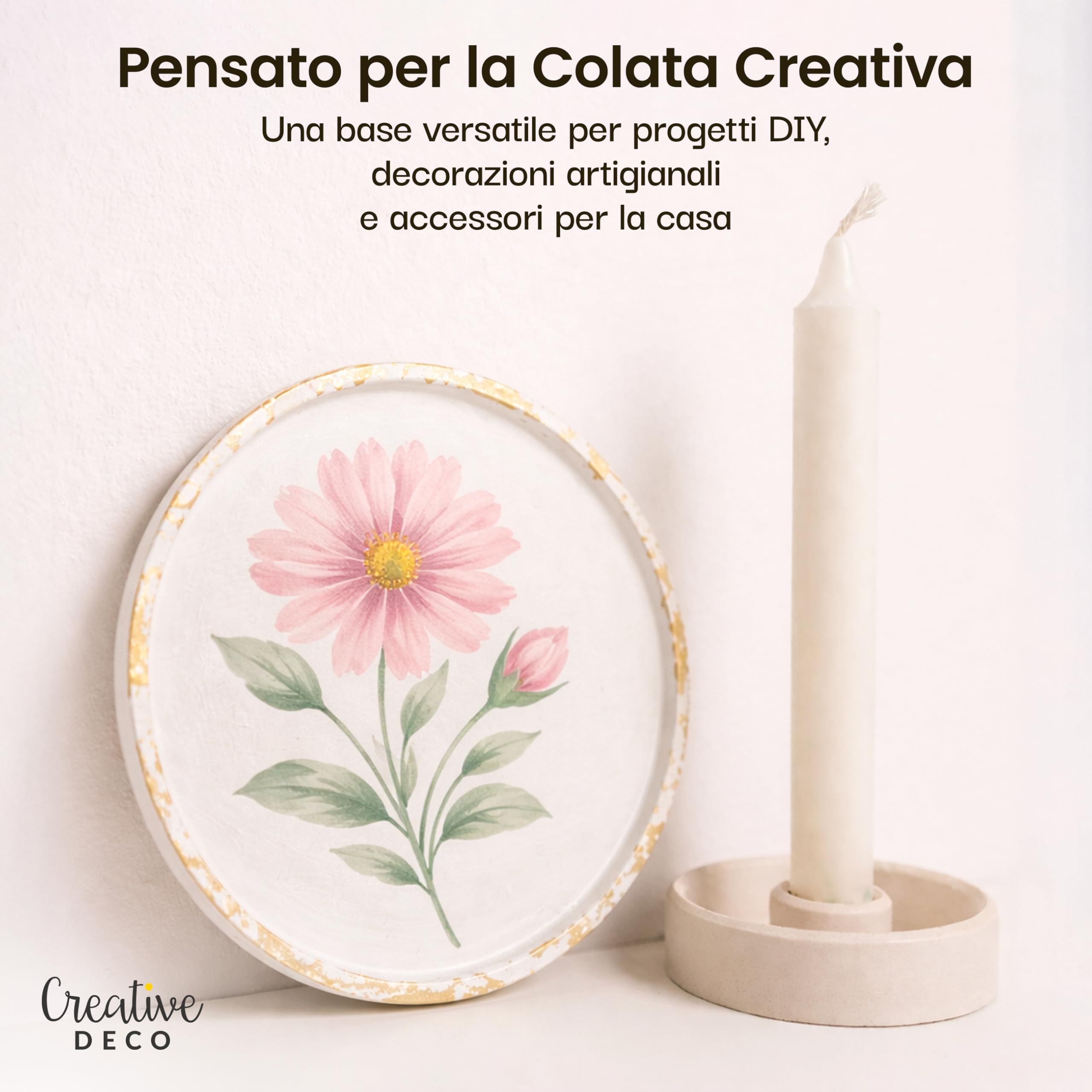 Creative Deco Gesso Extra Bianco 30 MPa 5kg Polvere da Colata | per Stampi, Calchi e Sculture | Gesso Modellistico Indurente all’Aria | Ideale per Artigianato, Decorazioni e Fai da Te