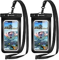 Vista 1 de SYNCWIRE Bolsa impermeable para teléfono [paquete de 2] - Funda universal IPX8 impermeable para teléfono con cordón compatible con iPhone