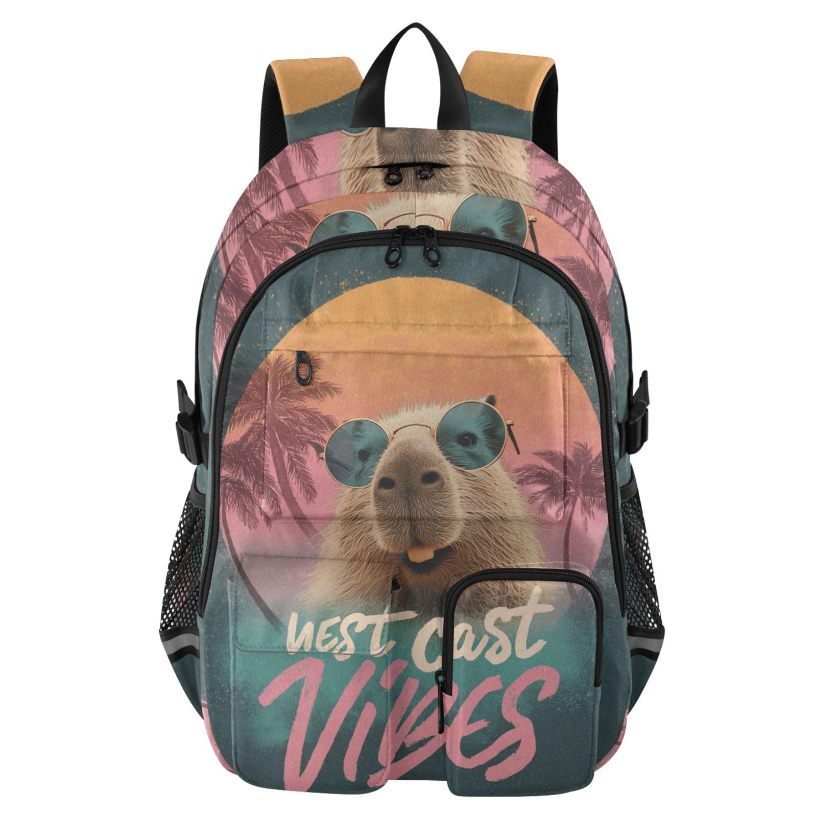 Mochilas de viaje West Coasts Capybaras escolares para adolescentes y las jornadas de clase 8