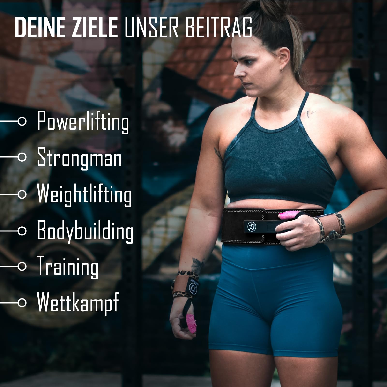 Strength Shop Cintura powerlifting 10mm con fibbia a leva, Certificado IPF, cintura palestra uomo e donna, robusta e durevole, cintura pesi palestra per stabilizza il core e colonna