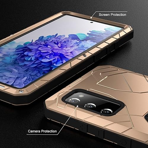 Miniatura 5 de Carcasa Feitenn de metal para Samsung S20 FE 5G, carcasa robusta para Galaxy S20 FE 5G, funda rígida tipo escudo militar con antigolpes, a prueba de
