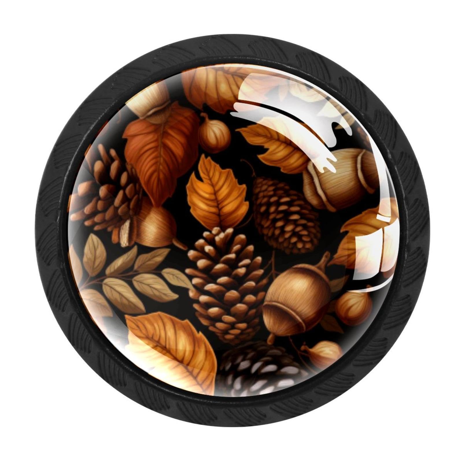 CHENZZZZ 4 Pieces Dresser Knobs Thanksgiving Acorn Drawer knobs Cabinet Knobs Pull Handles for Home Kitchen Office